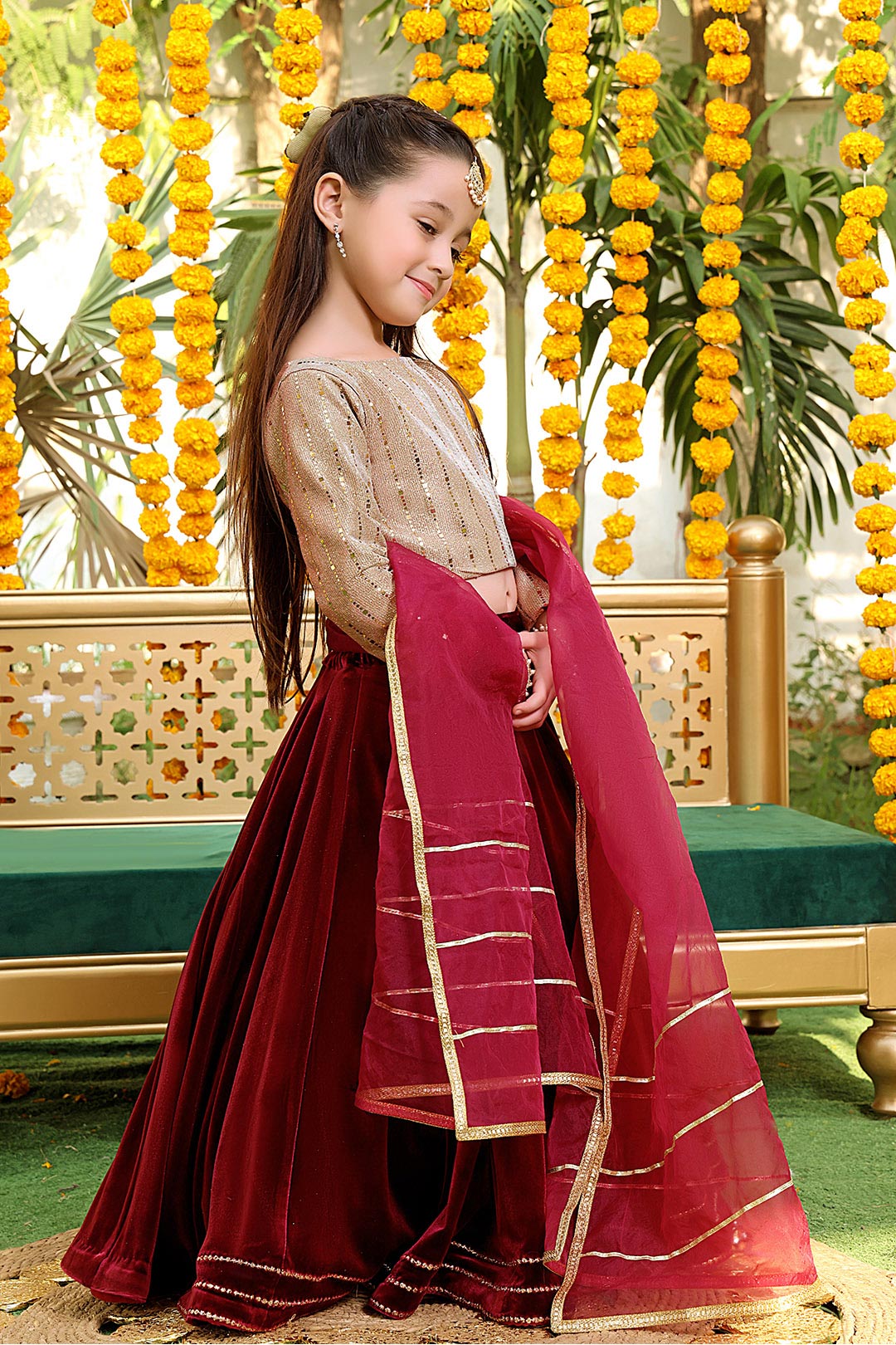SANA'S velvet lehenga Pakistan occasion wear