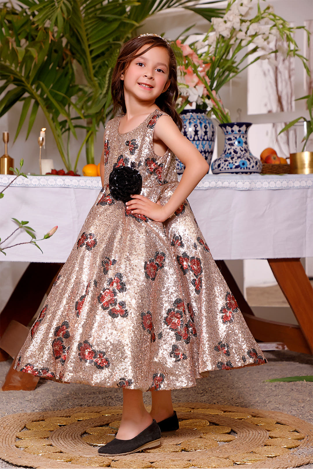 SANA'S black frock Pakistan occasion wear