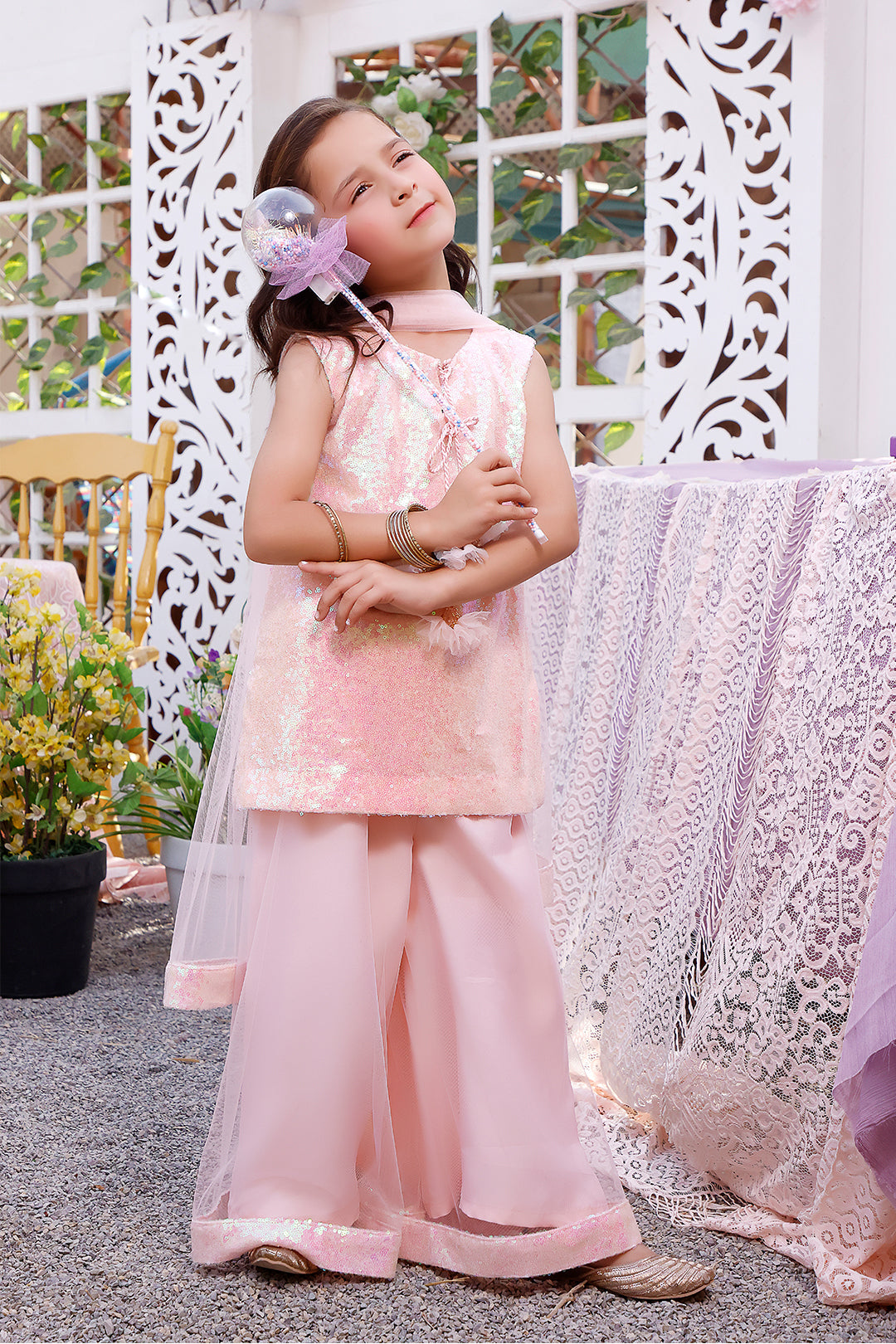 Sequins Net Plazo Style 3pc Suit | KAIRA | P3110
