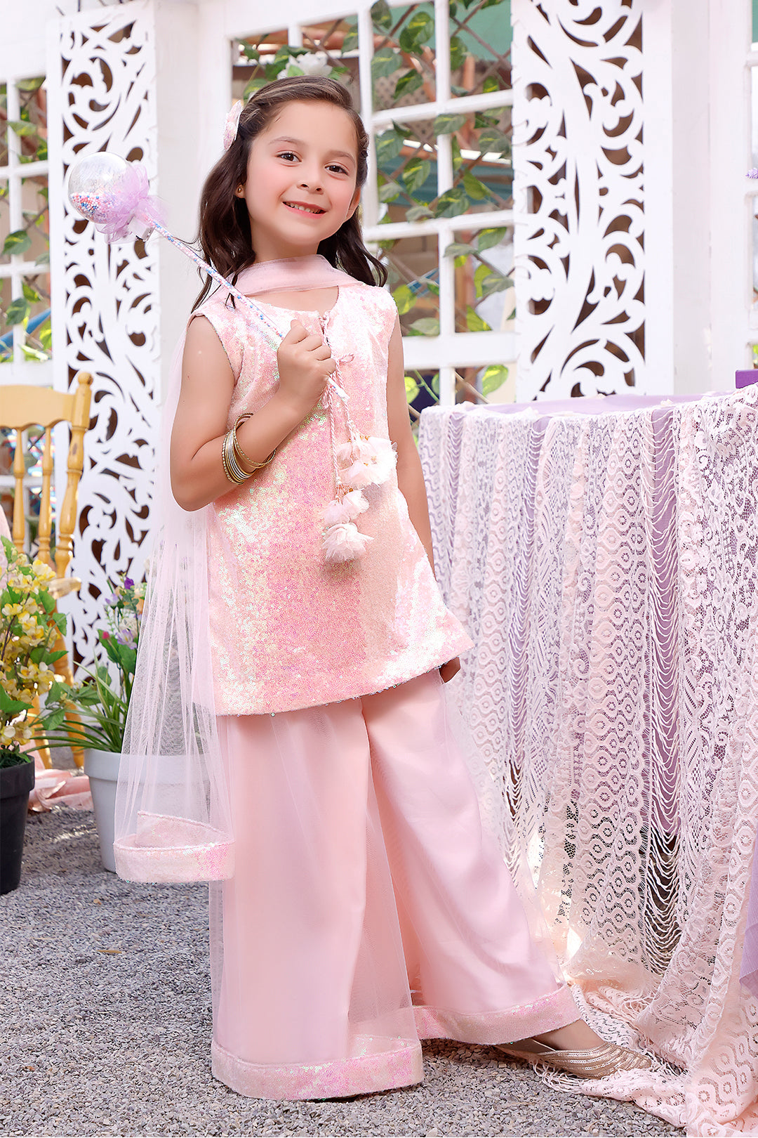 Sequins Net Plazo Style 3pc Suit | KAIRA | P3110
