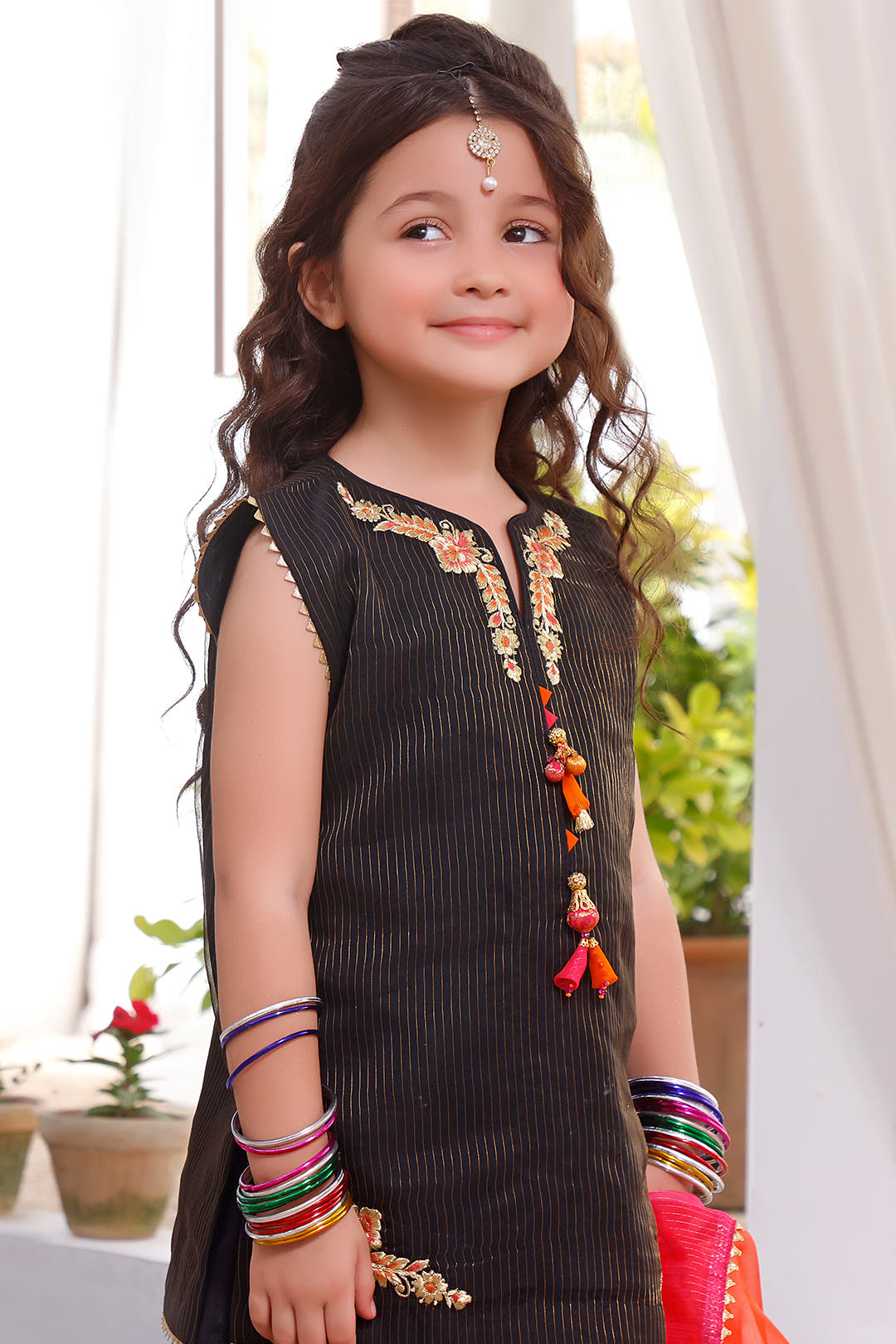 SANA'S red embroidered organza suit Pakistan occasion wear