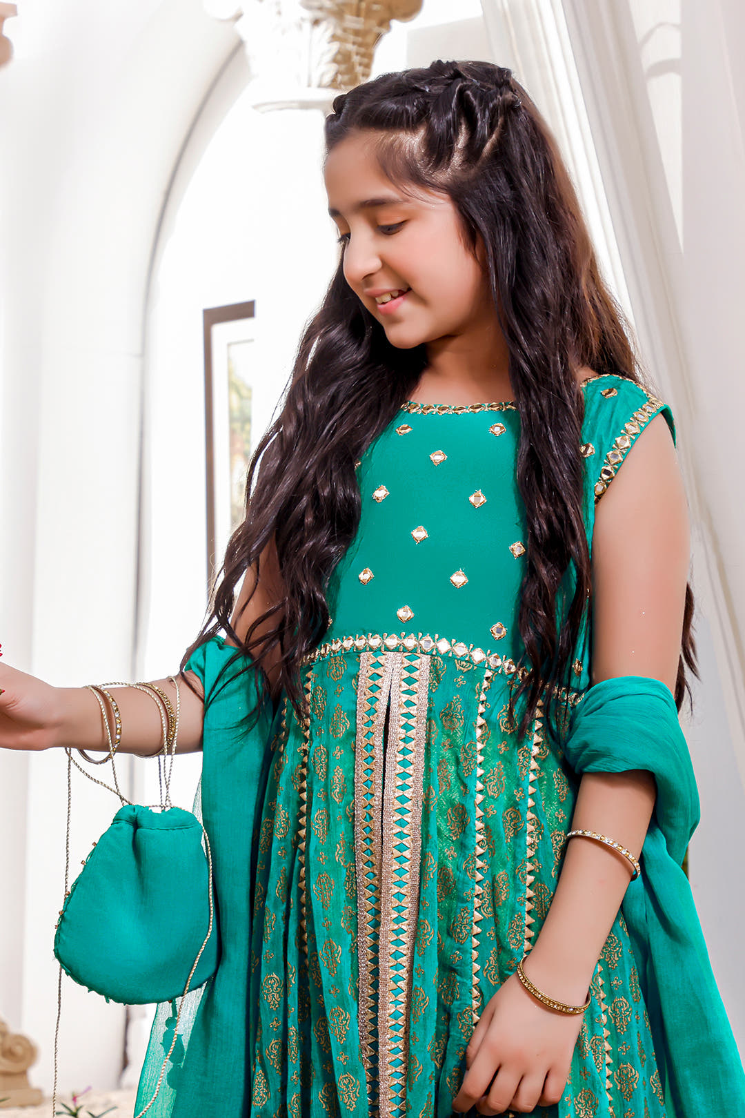 SANA'S red embroidered chiffon suit Pakistan occasion wear