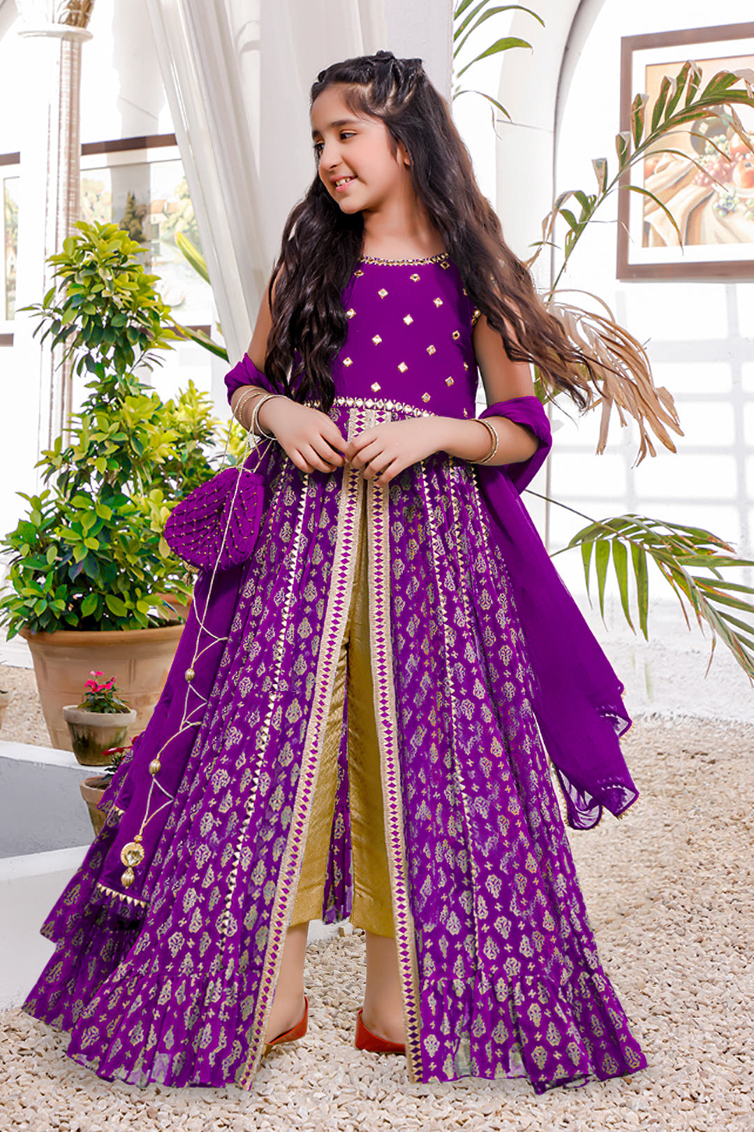 SANA'S red embroidered chiffon suit Pakistan occasion wear