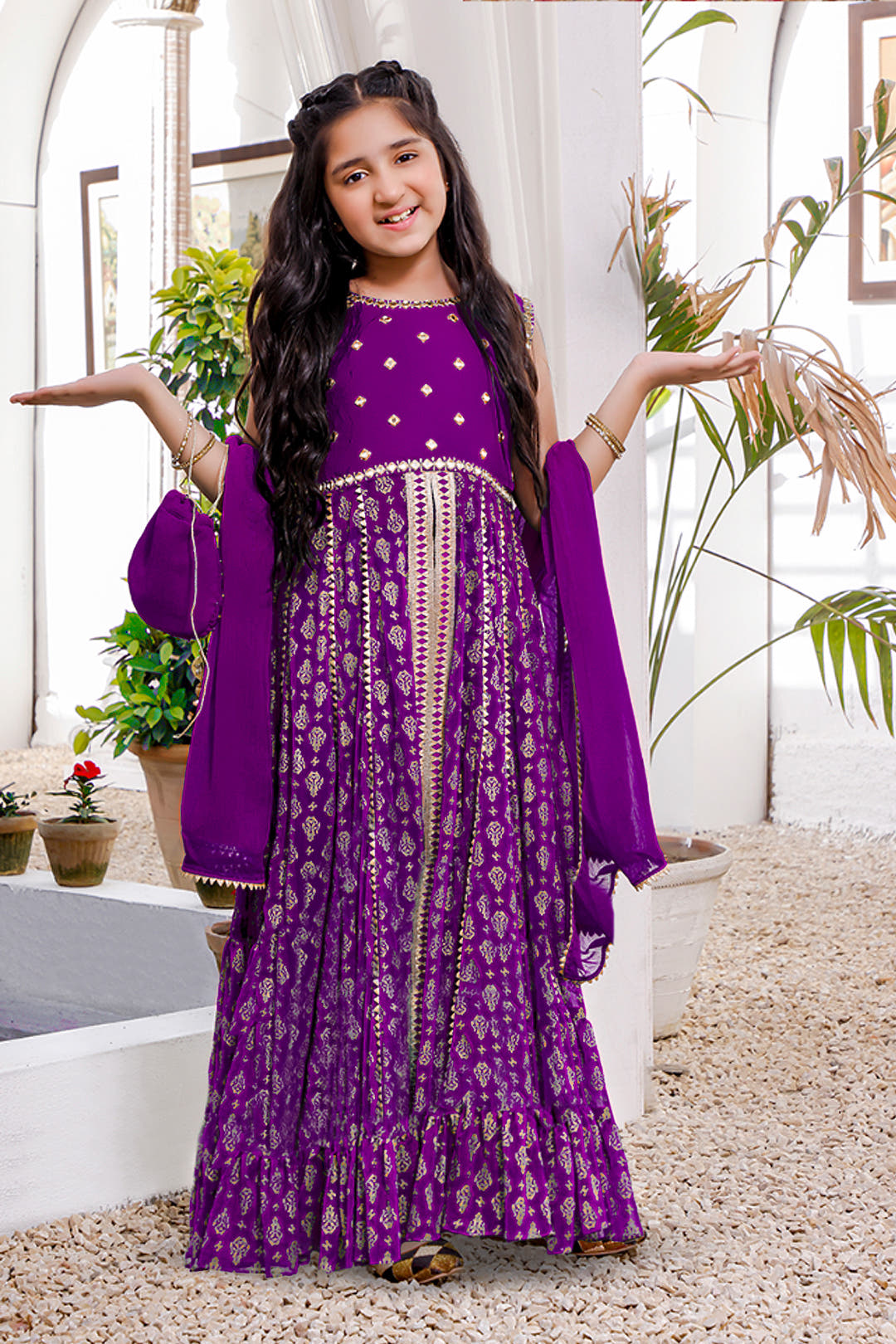 SANA'S red embroidered chiffon suit Pakistan occasion wear