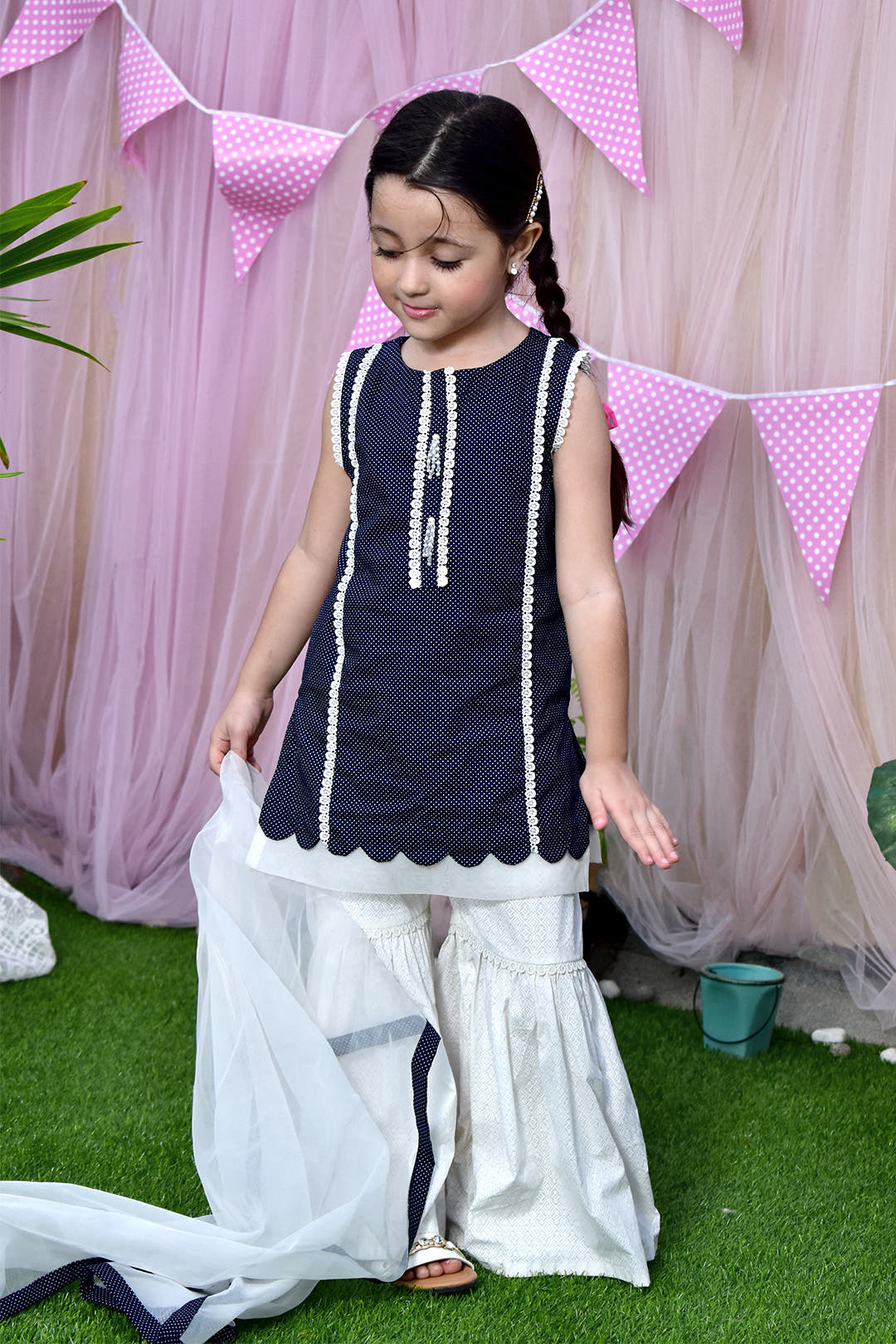 SANA'S printed cotton gharara suit Pakistan occasion wear