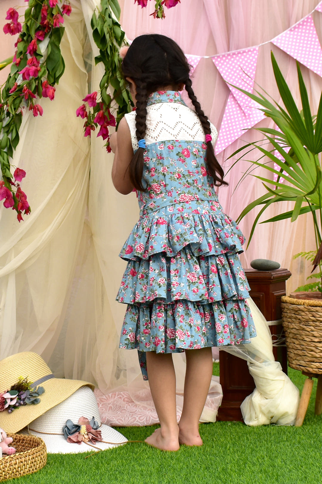 SANA'S printed cotton frock Pakistan occasion wear