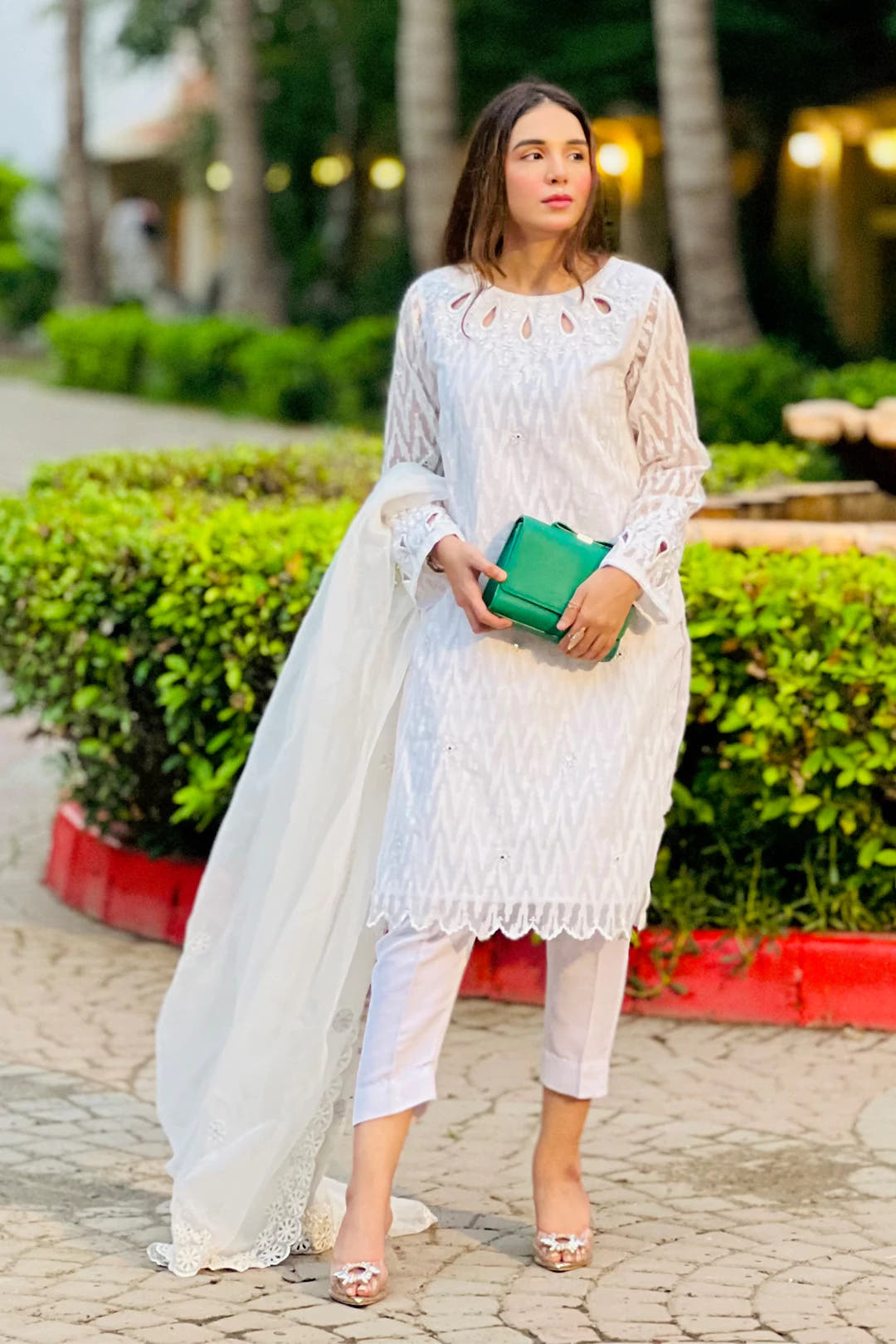 SANA'S red embroidered suit Pakistan occasion wear