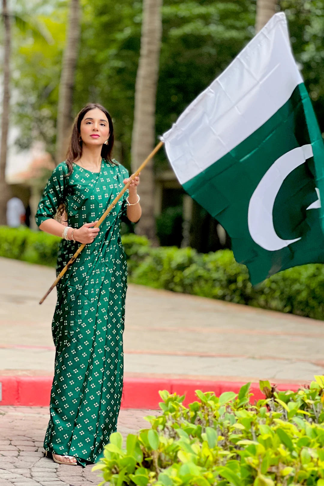 SANA'S printed silk saree Pakistan occasion wear