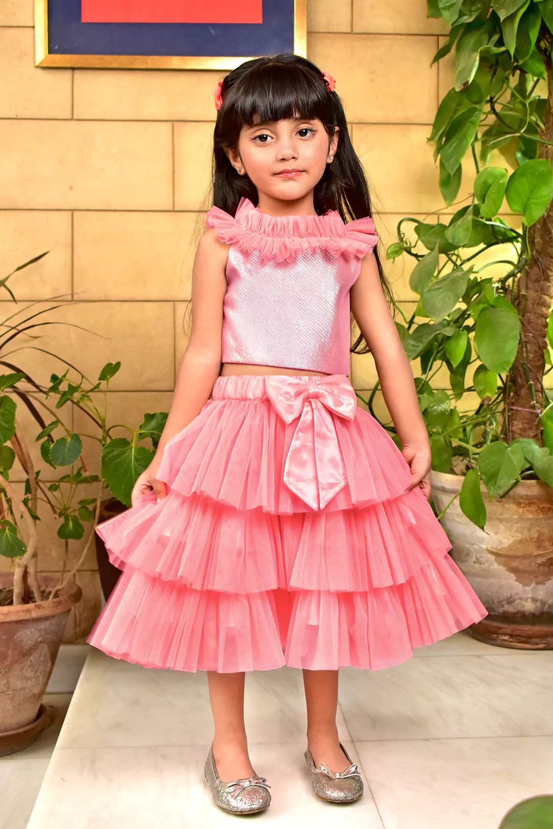 Multi Net Layers Skirt & Blouse 2pc Suit | SS2182