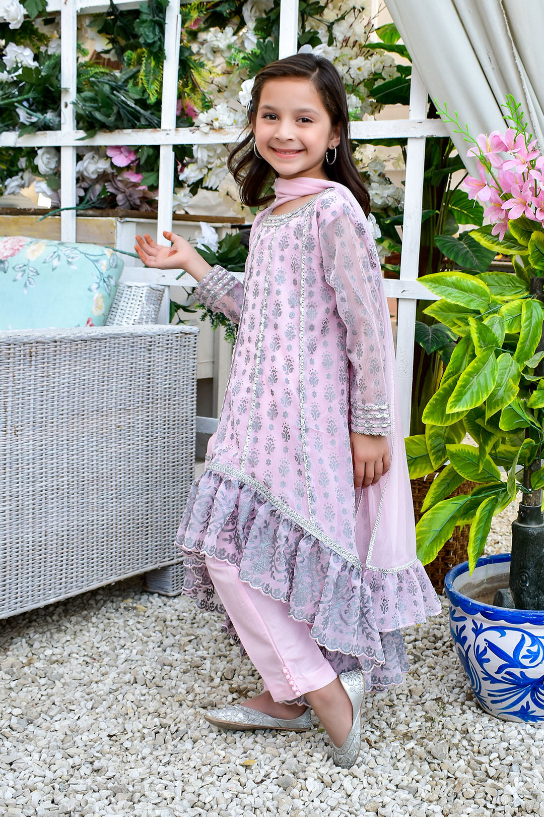 Screen Printed Chiffon 3pc Suit | TEHWAAR | S3103
