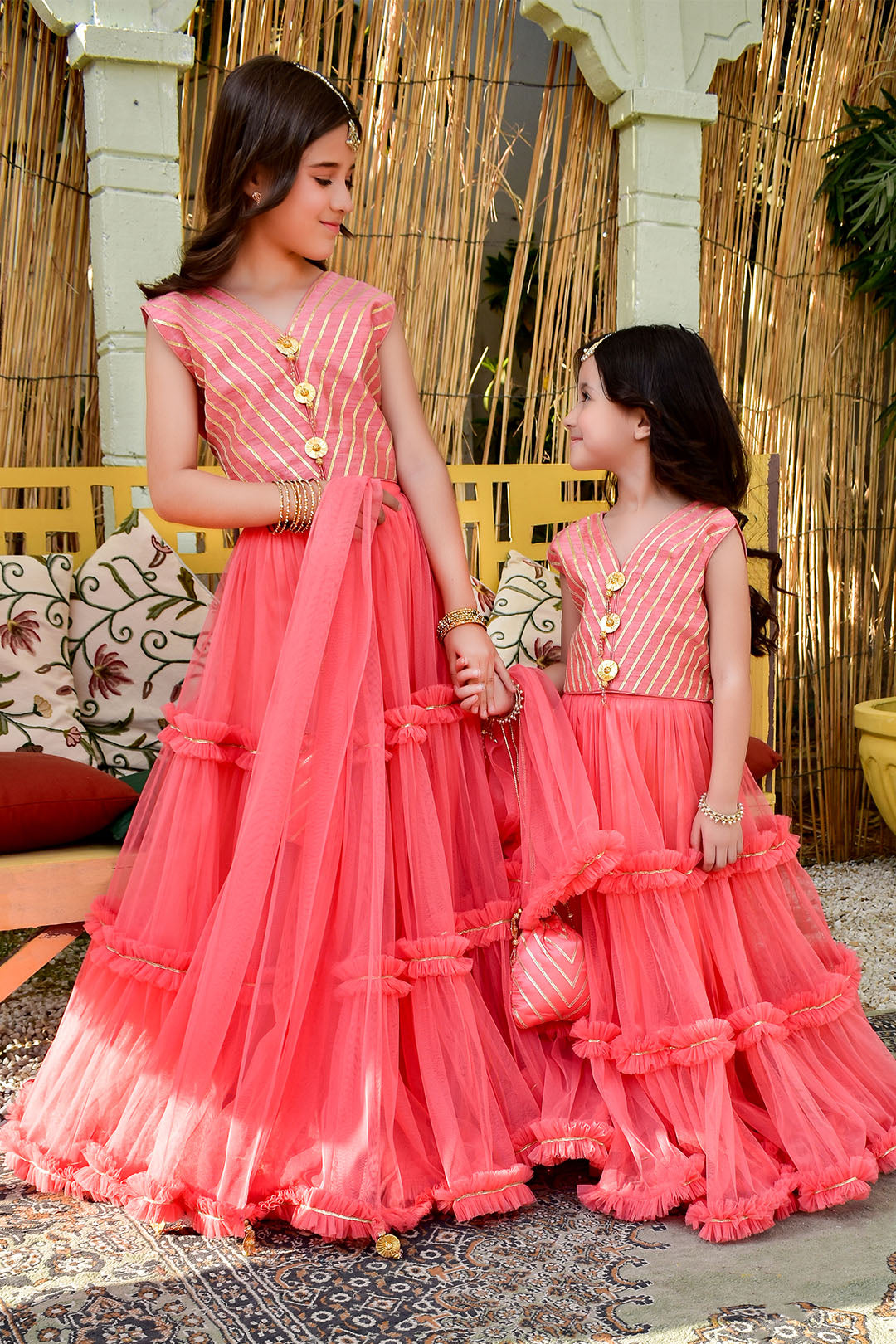 Ruffled Net Lehenga Choli | SHIREEN FESTIVE | L3130