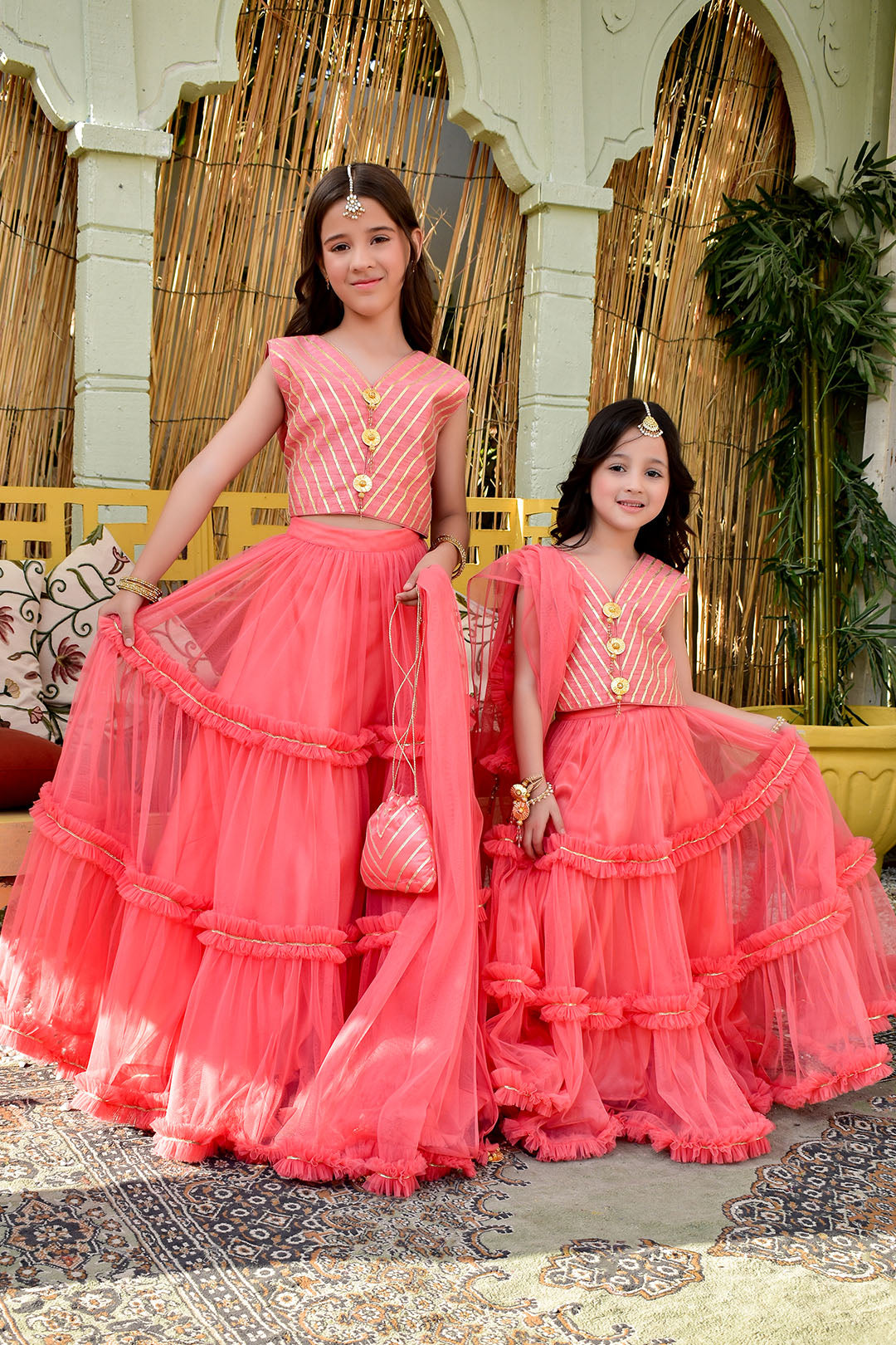 Ruffled Net Lehenga Choli | SHIREEN FESTIVE | L3130
