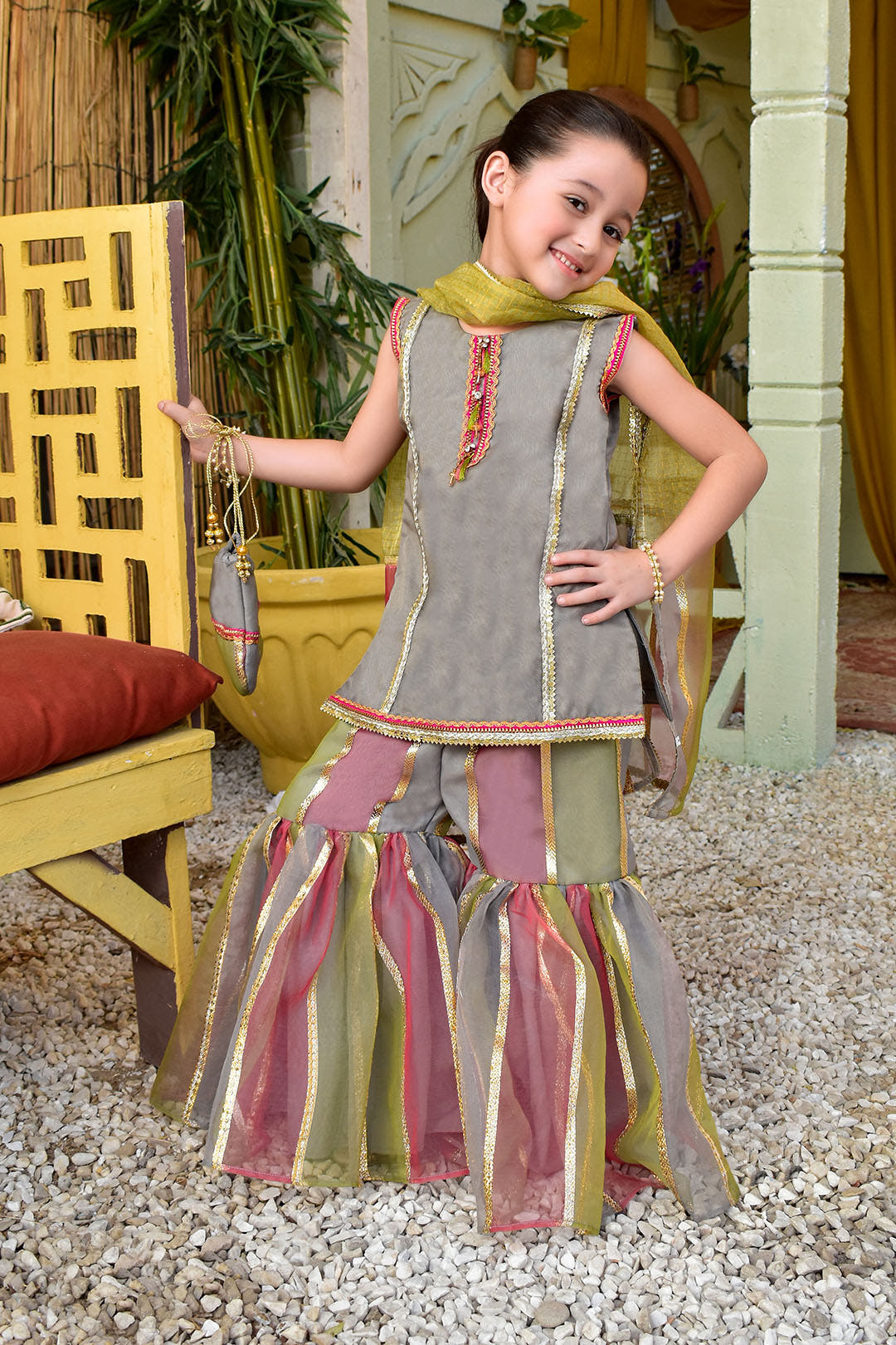 SANA'S organza gharara suit Pakistan Eid