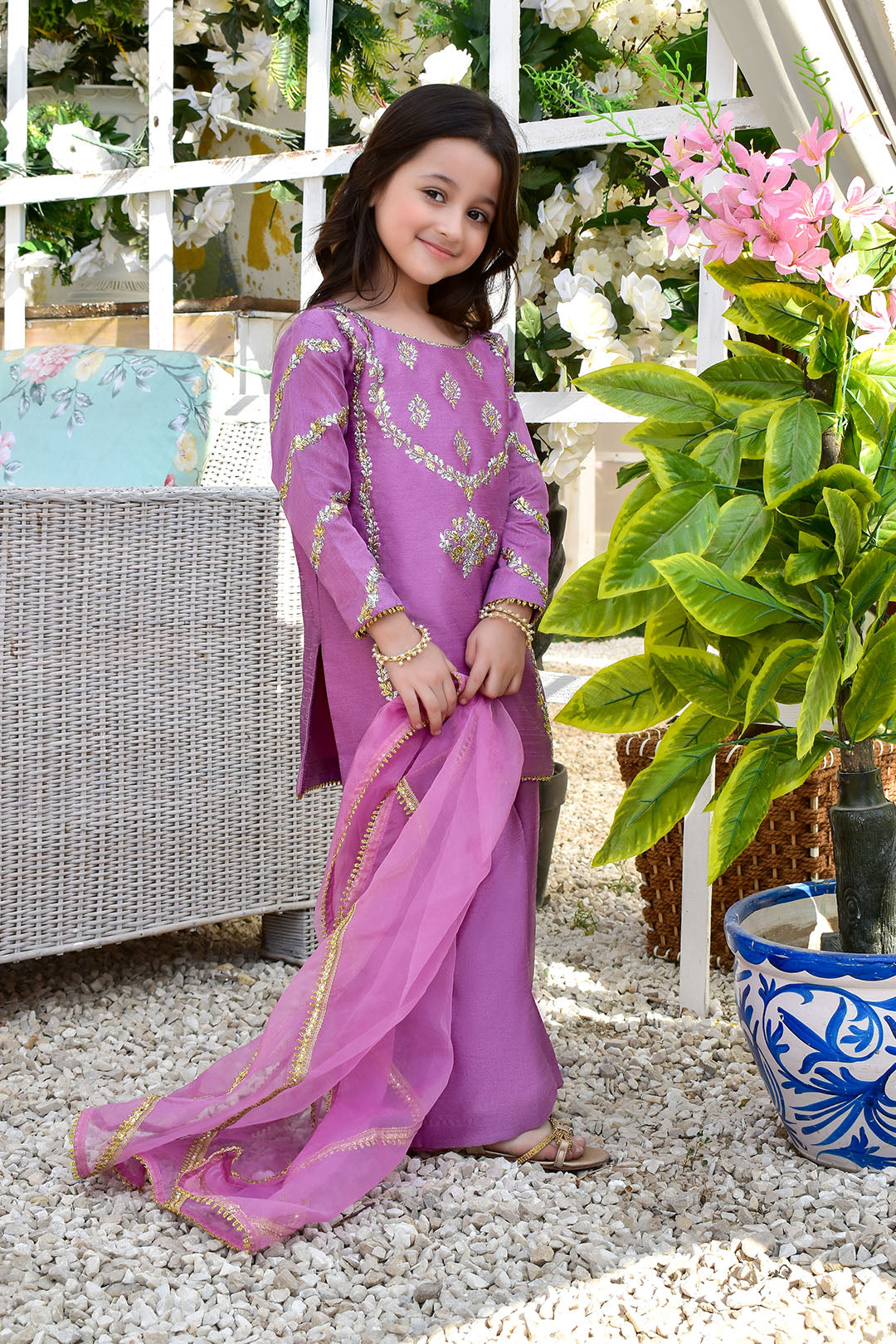 Lorex Embroidered Raw Silk 3pc Suit | SHIREEN FESTIVE | S3168