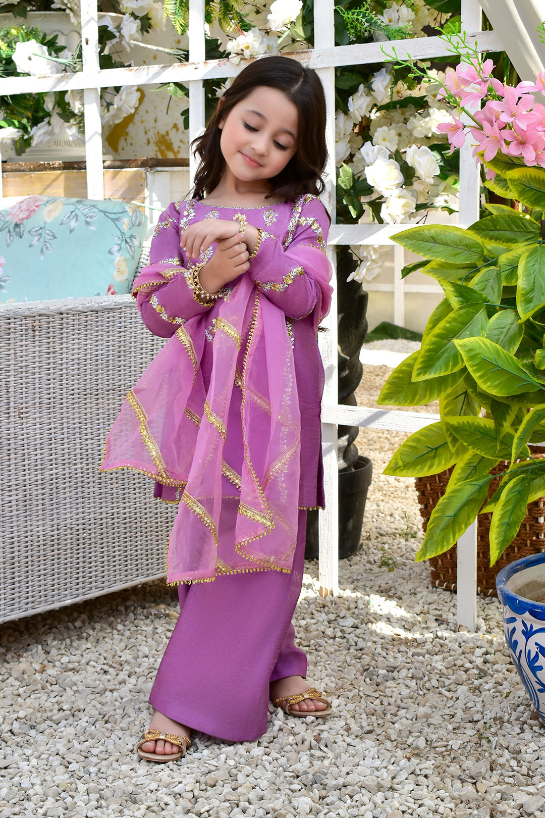 Lorex Embroidered Raw Silk 3pc Suit | SHIREEN FESTIVE | S3168