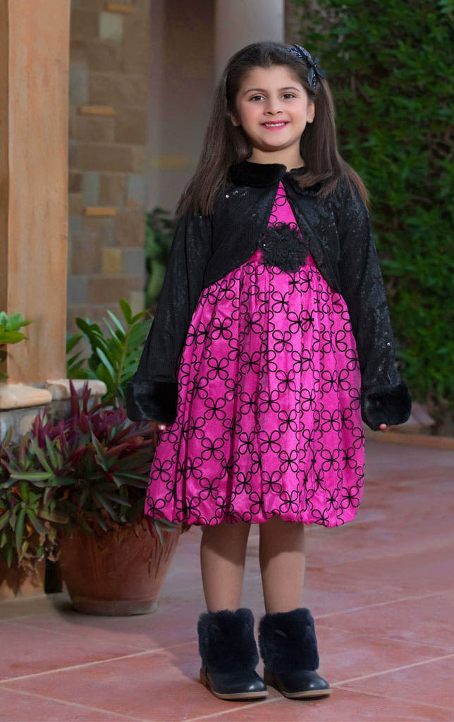 Self Embossed Net Frock | WC1718 | F214 - SANA'S