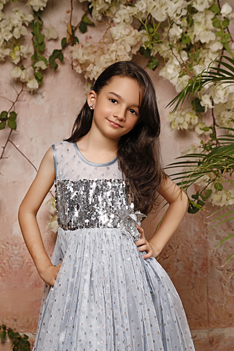 Sequins Net Frock | EG17 | F2071