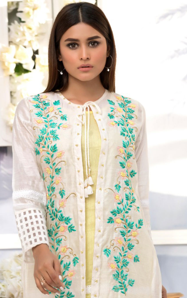 SANA'S red embroidered net kurti Pakistan occasion wear
