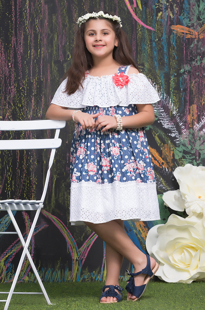 Denim Cotton Frock | SS18 | F935 - SANA'S