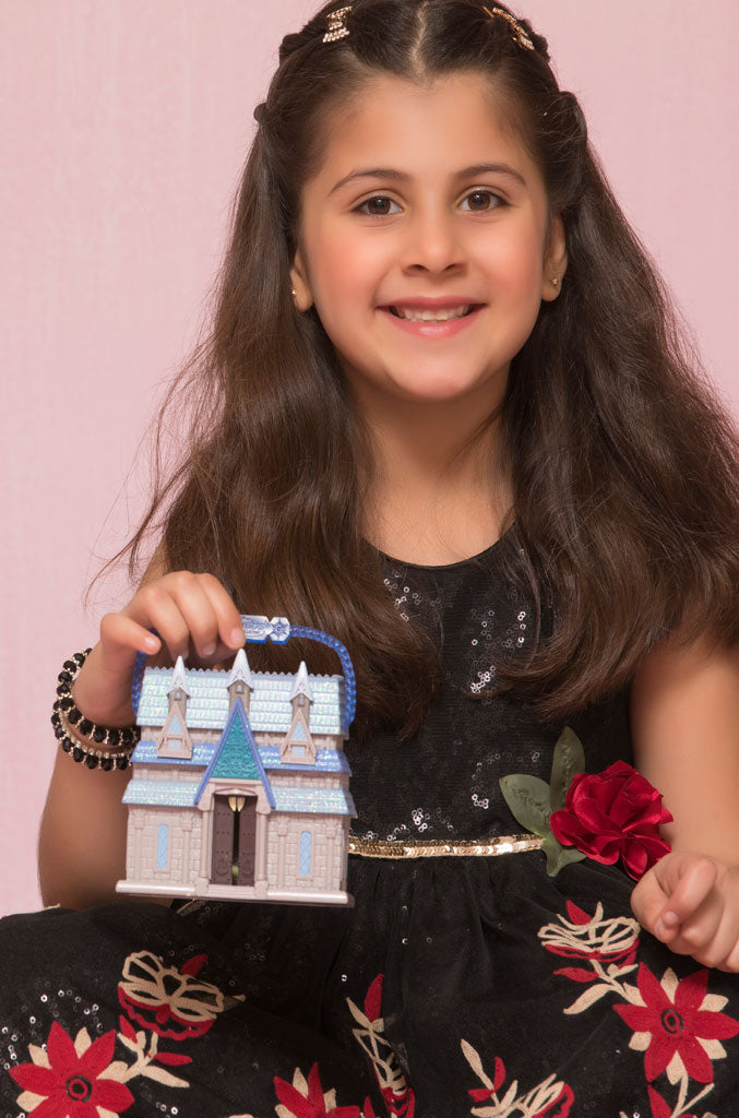 Embroidered Net Sequins Frock | SS18 | F954 - SANA'S