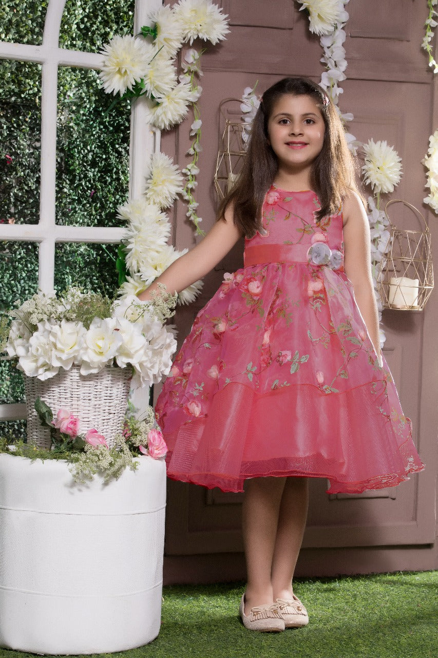 Self Organza Layered Frock | SS18 | F962 - SANA'S