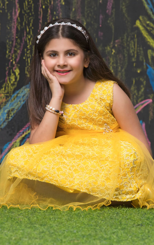 High Low Net Flared Frock | SS18 | F967 - SANA'S