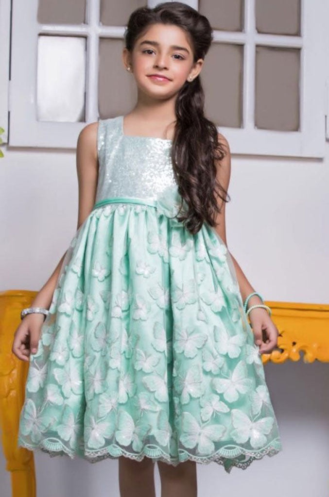 Embroidered Butterfly Frock | EG17 | F990 - SANA'S