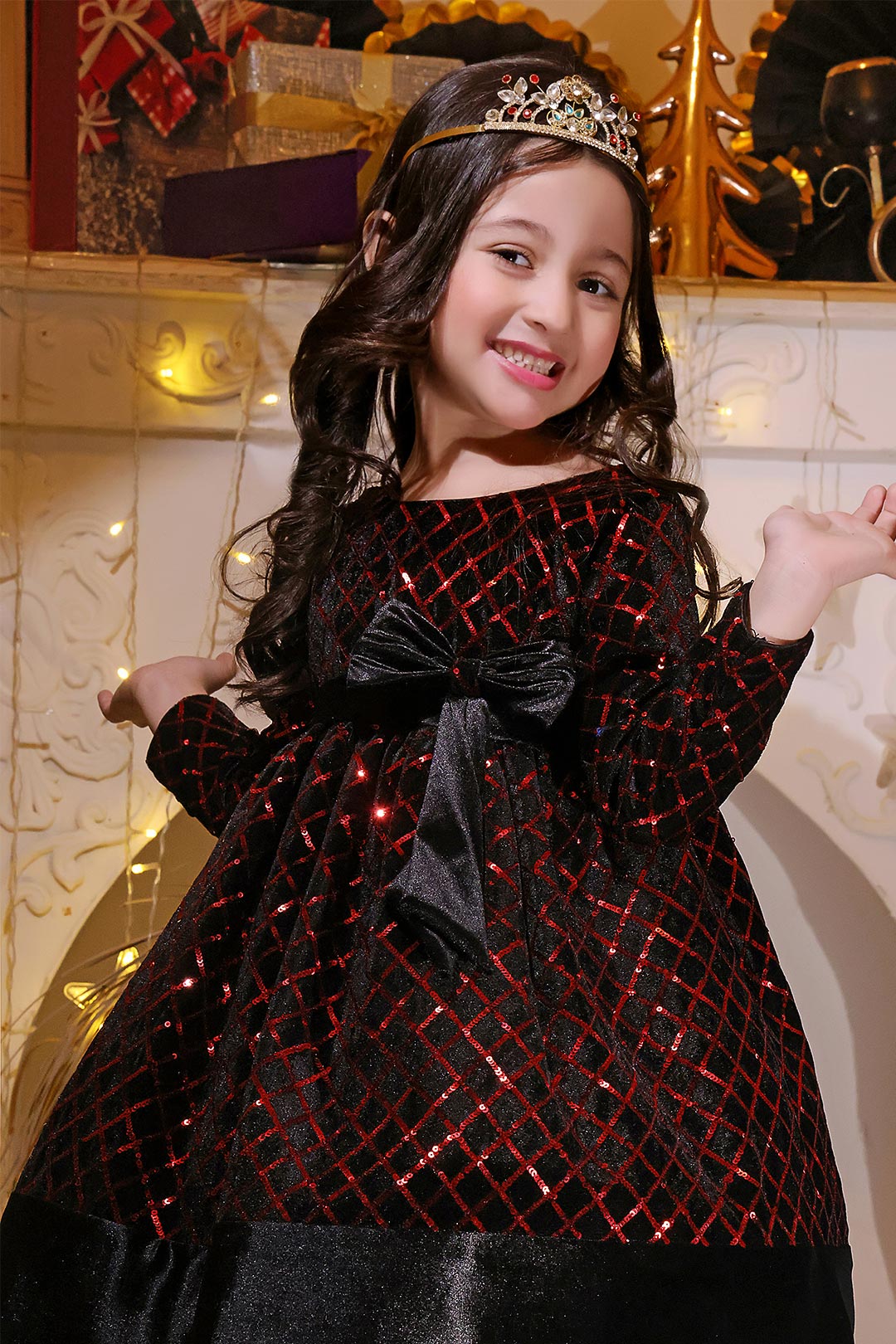 SANA'S velvet frock Pakistan Eid