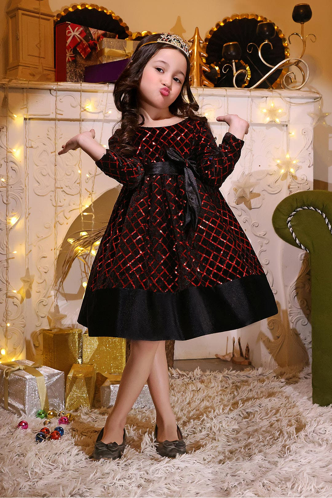 SANA'S velvet frock Pakistan Eid