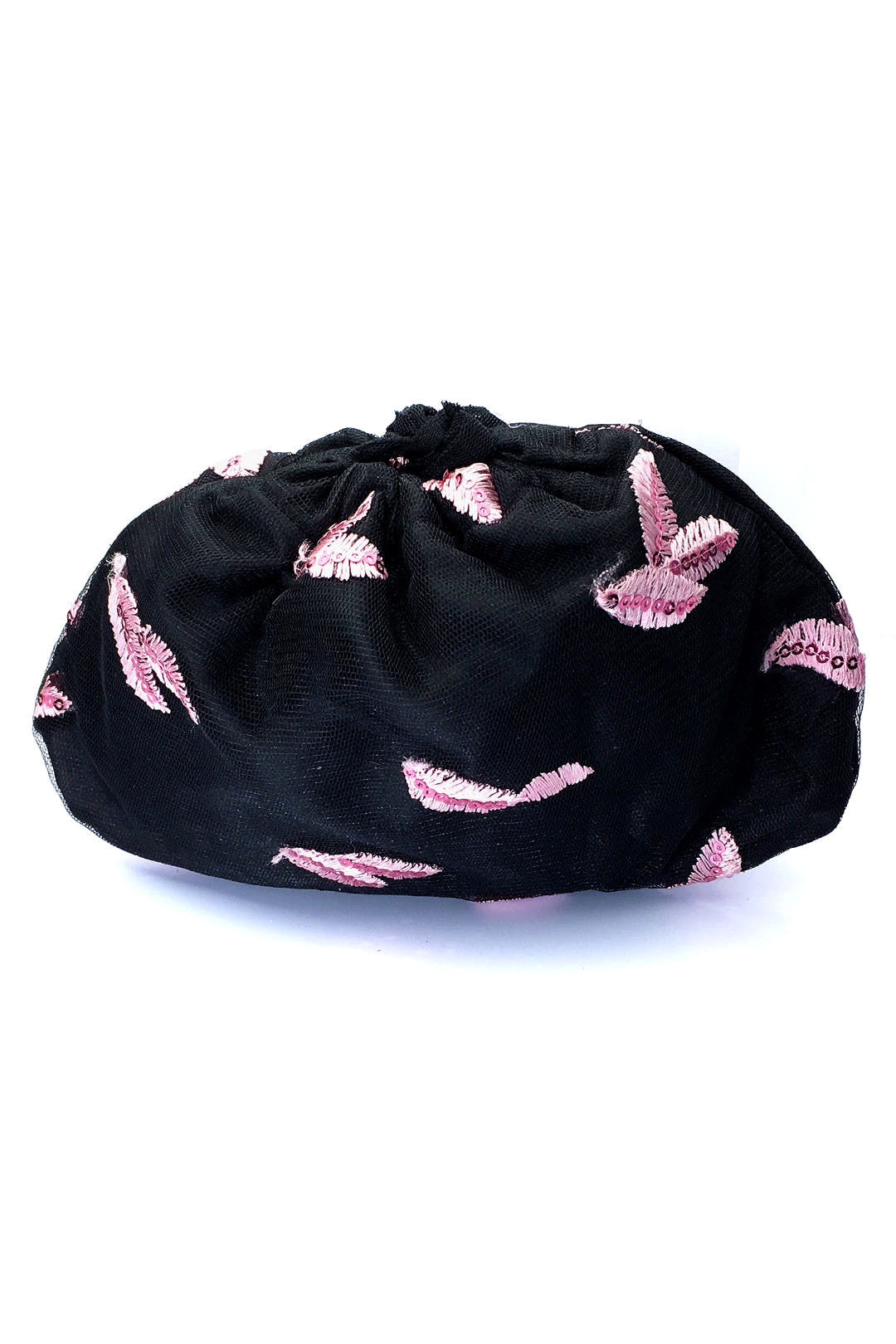 SANA'S red embroidered net pouch Pakistan occasion wear