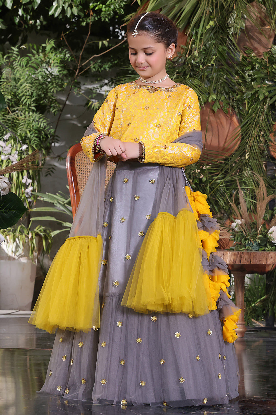 SANA'S red embroidered net lehenga Pakistan occasion wear