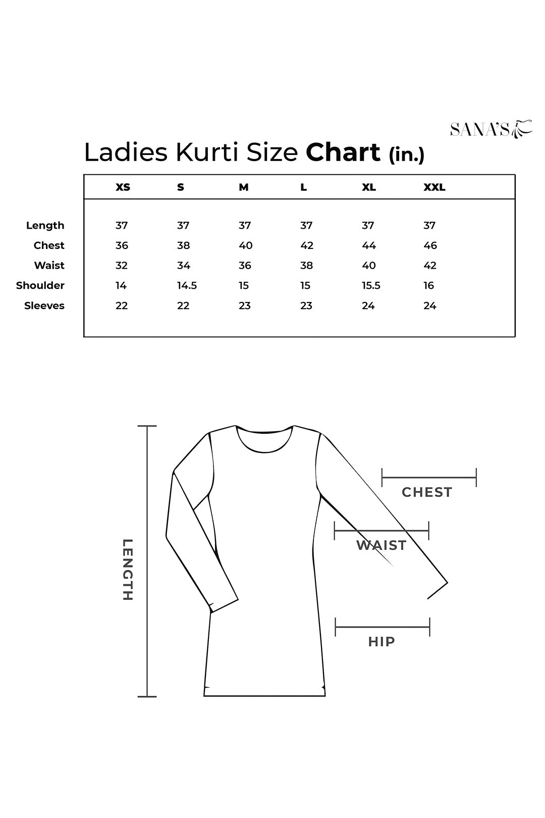 Ethnic Kurti | EC17 | K823 - SANA'S