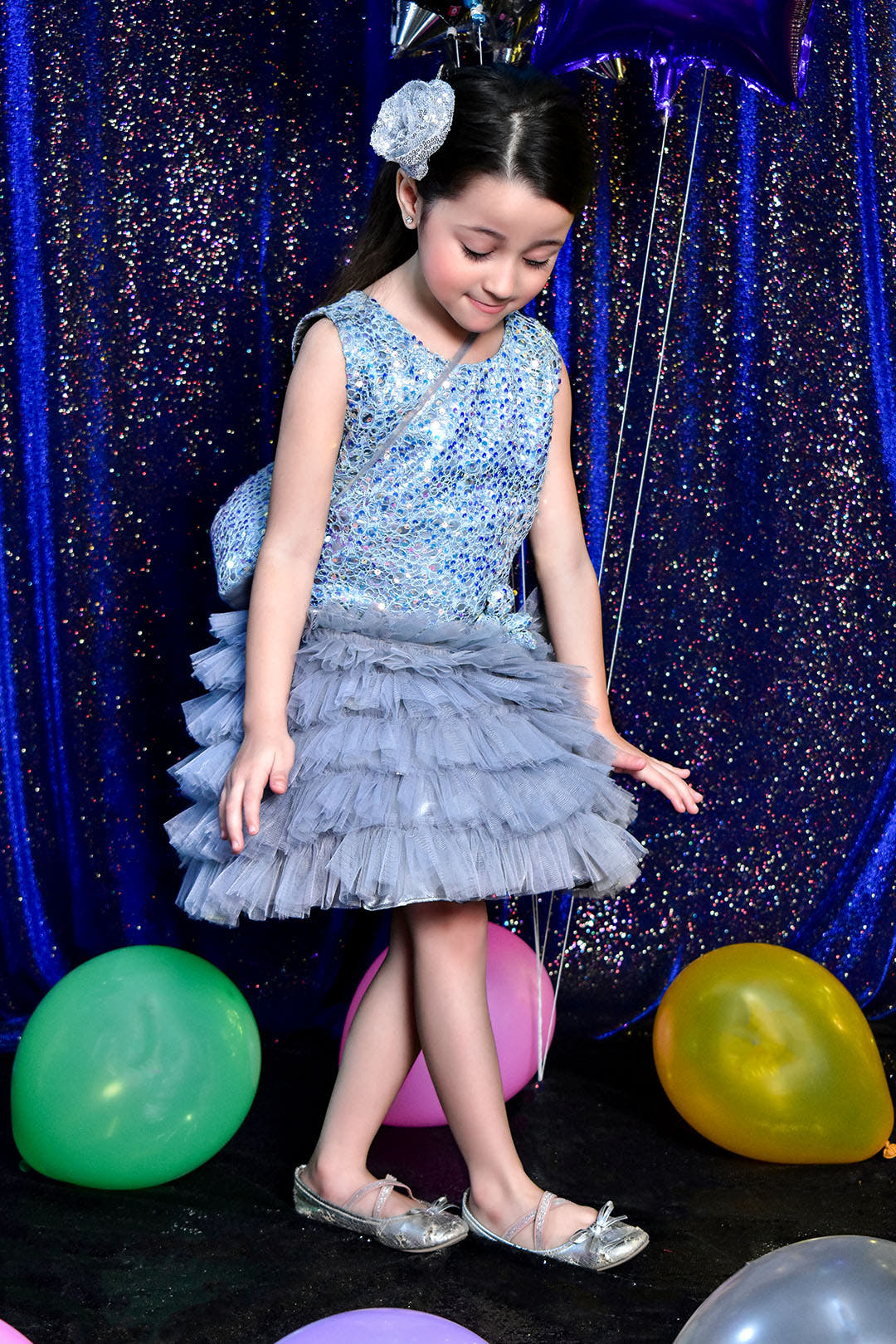 SANA'S net frock Pakistan party wear