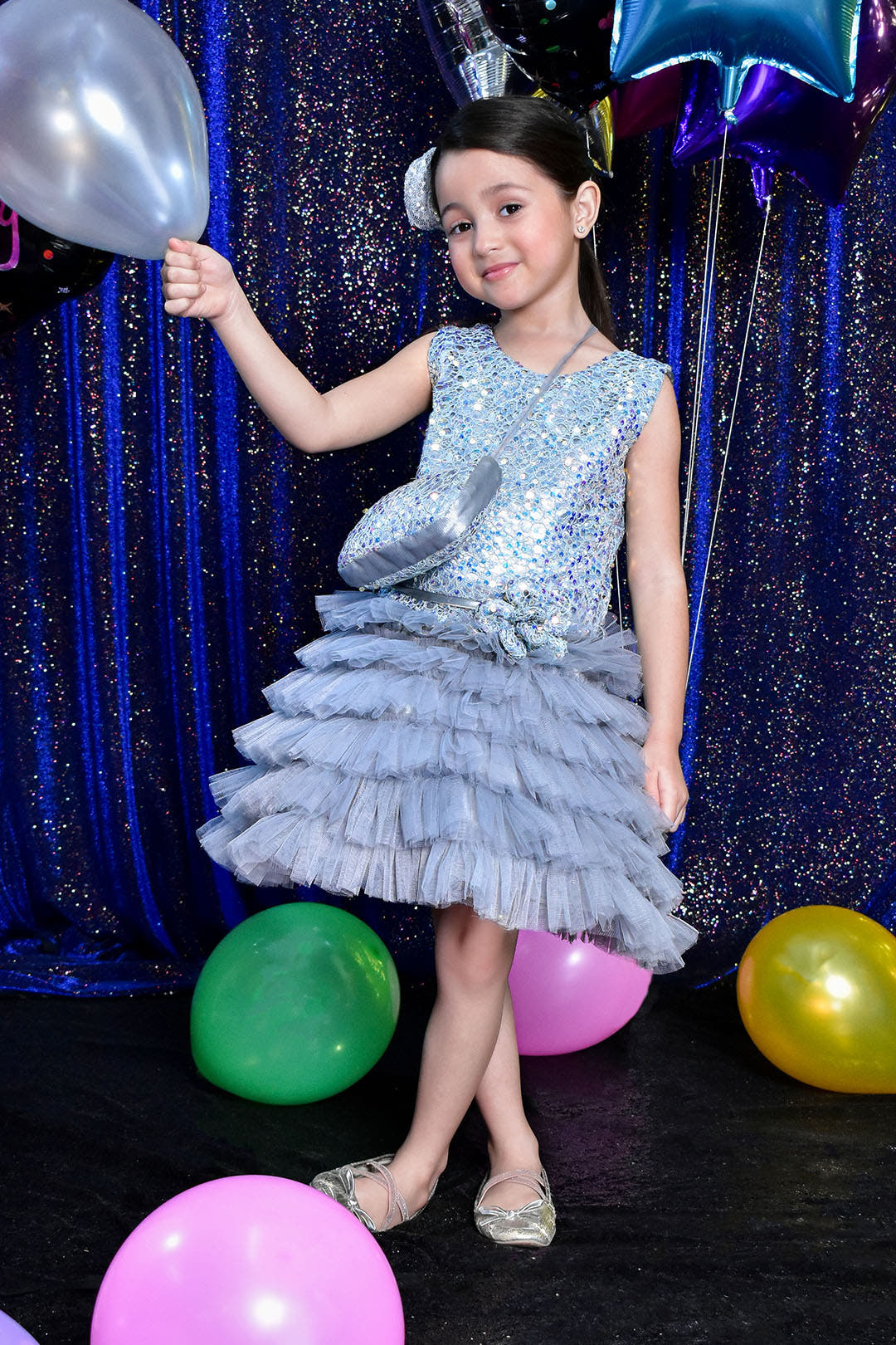 SANA'S net frock Pakistan party wear
