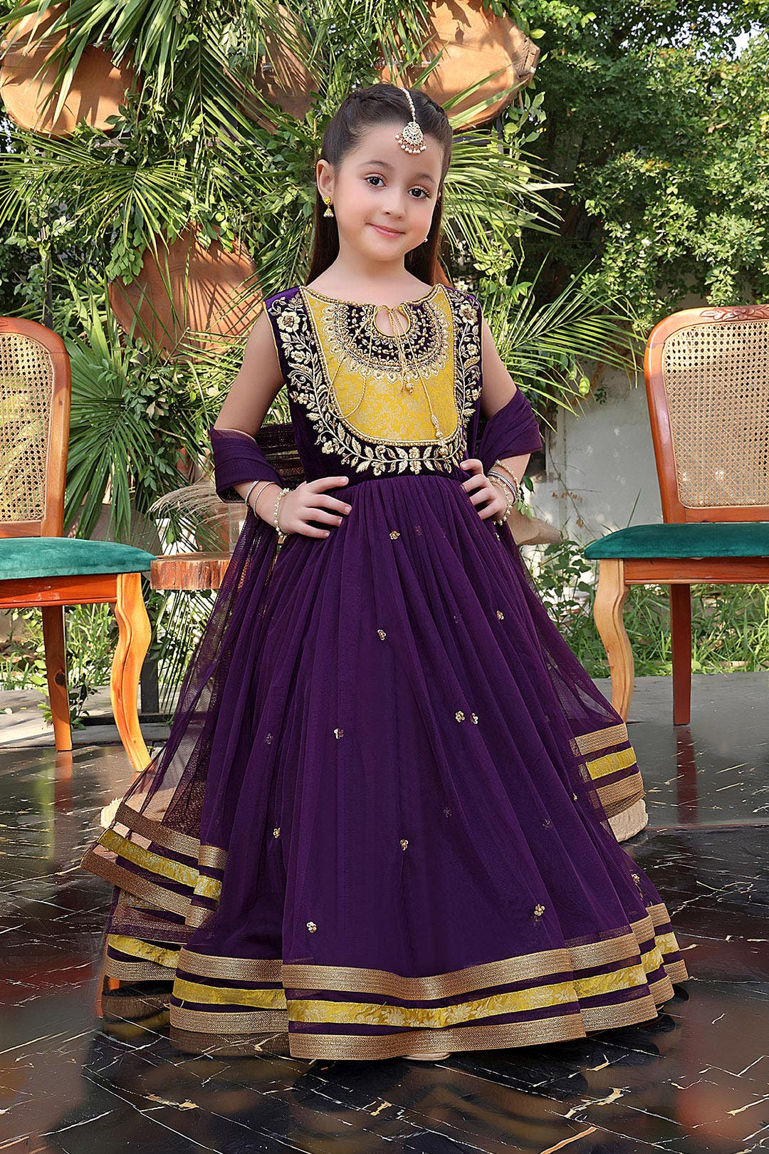 SANA'S red embroidered velvet maxi dress Pakistan occasion wear