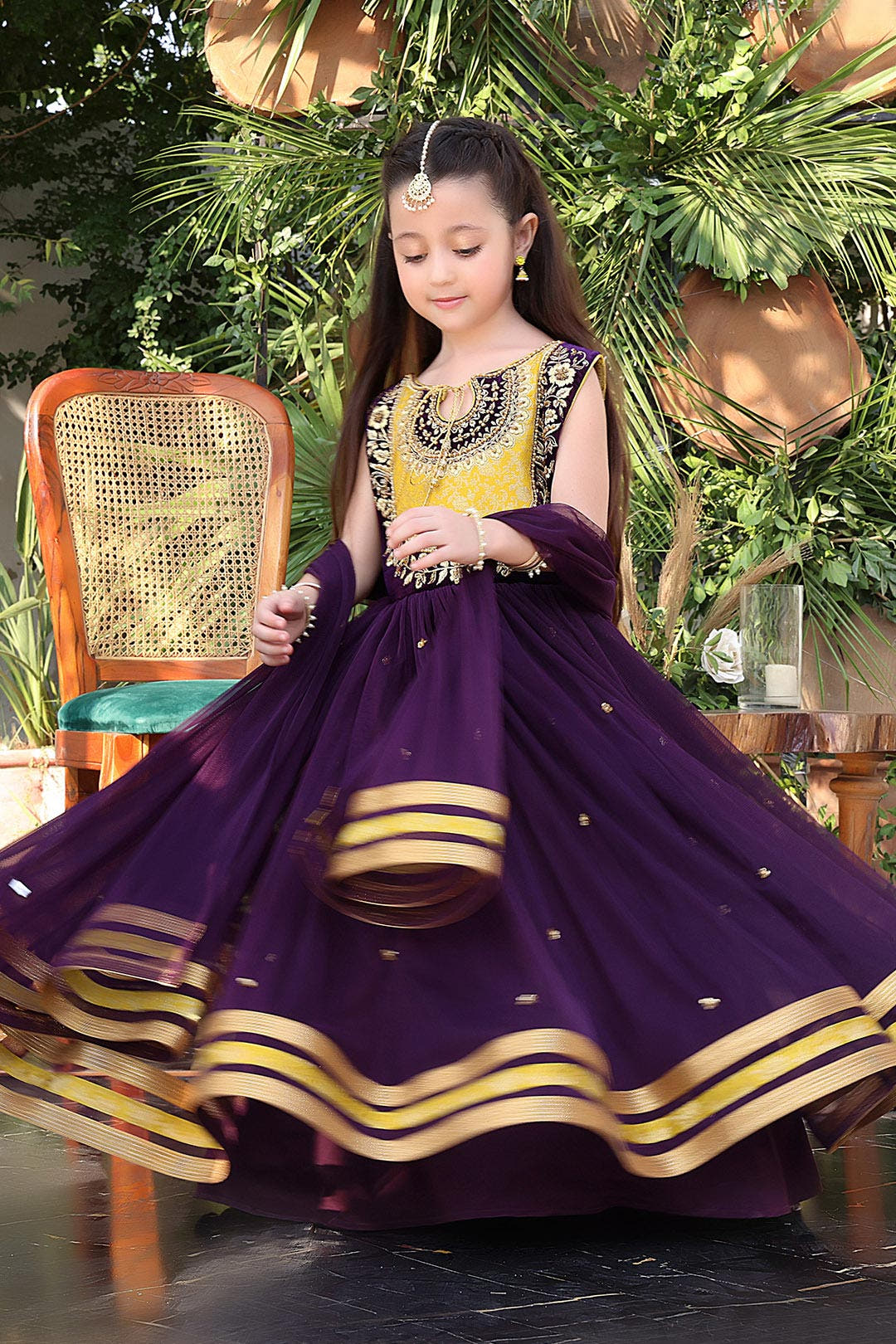 SANA'S red embroidered velvet maxi dress Pakistan occasion wear