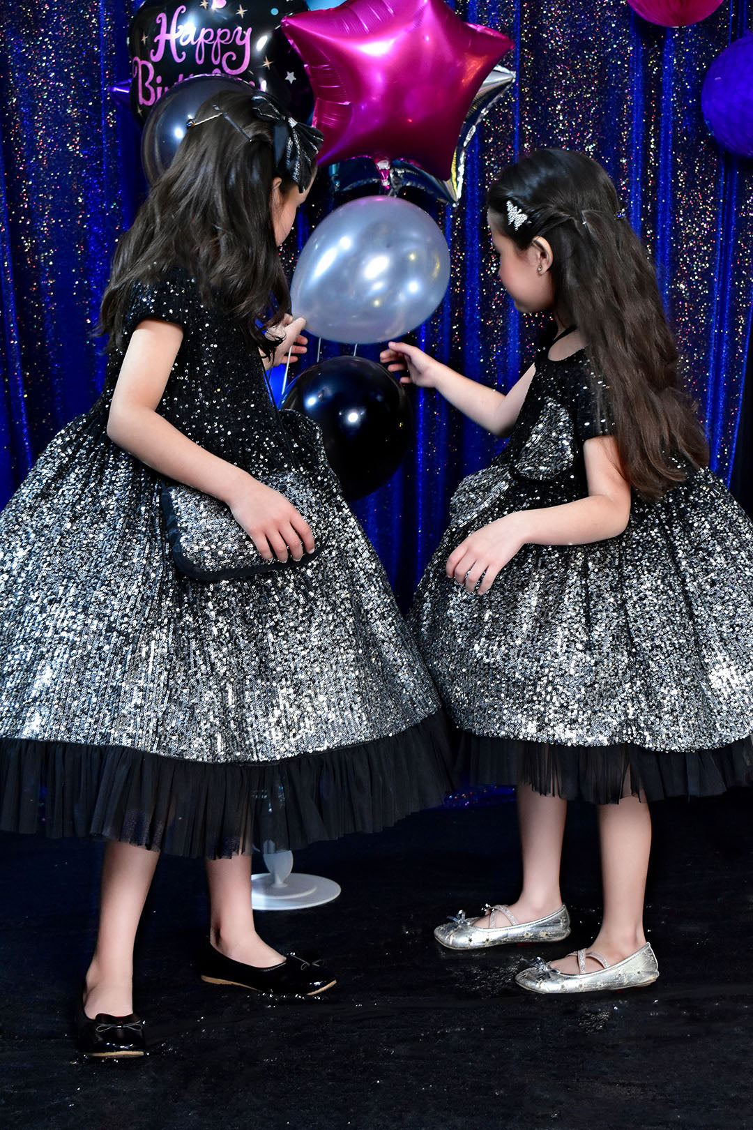 Two Tone Glitter Net Sequins Frock | BIRTHDAY BASH | F2198