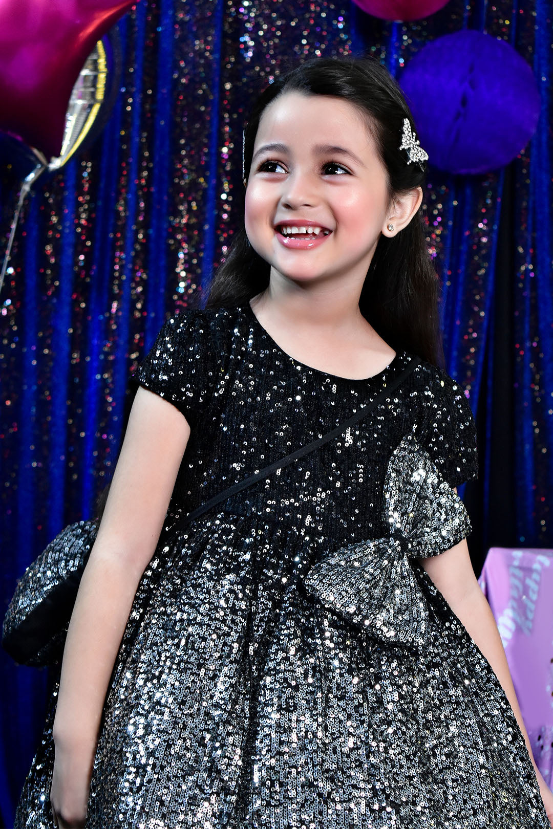 Two Tone Glitter Net Sequins Frock | BIRTHDAY BASH | F2198