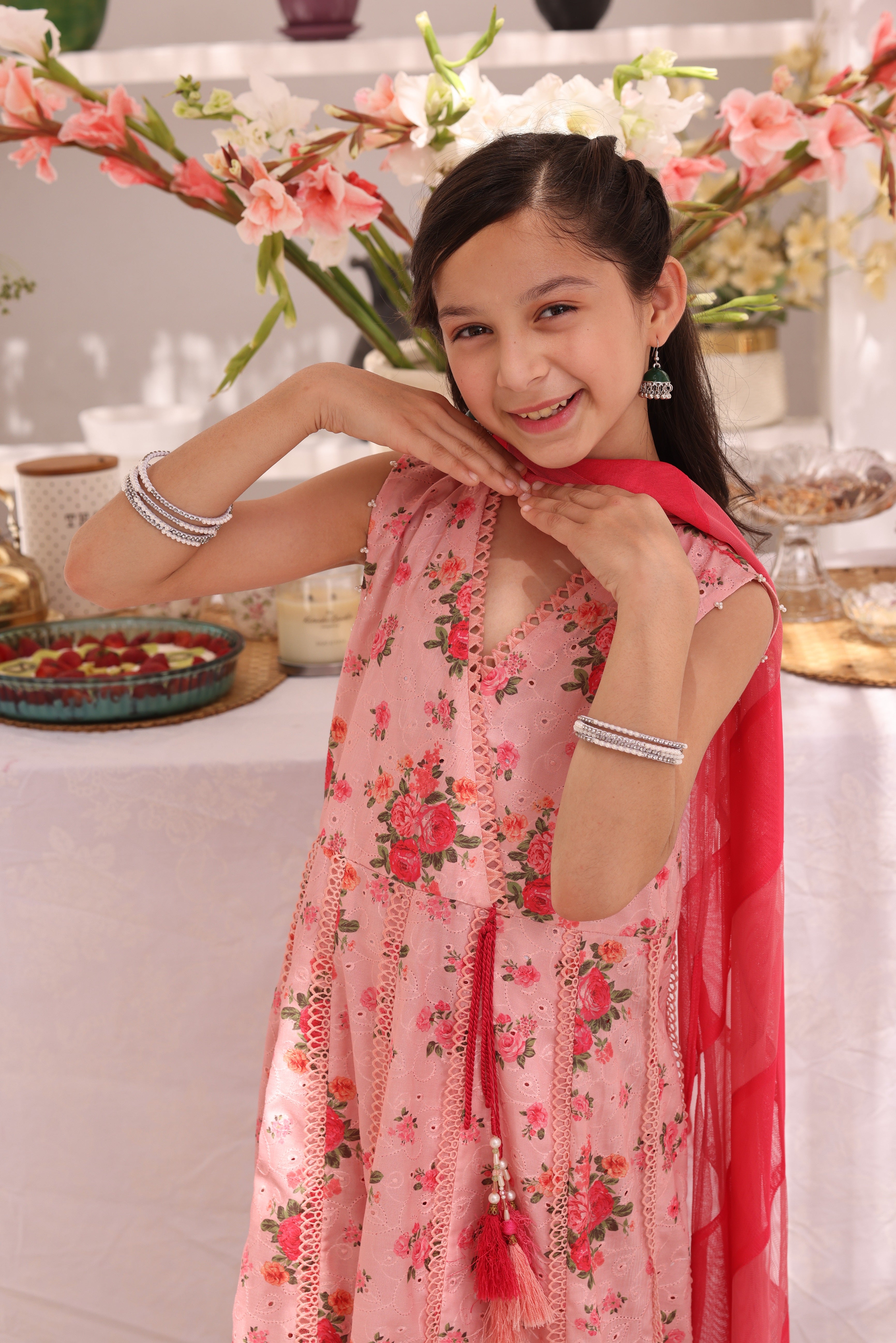 Floral Printed Lawn Chicken Kari 3pc Suit | ZEB | S3290