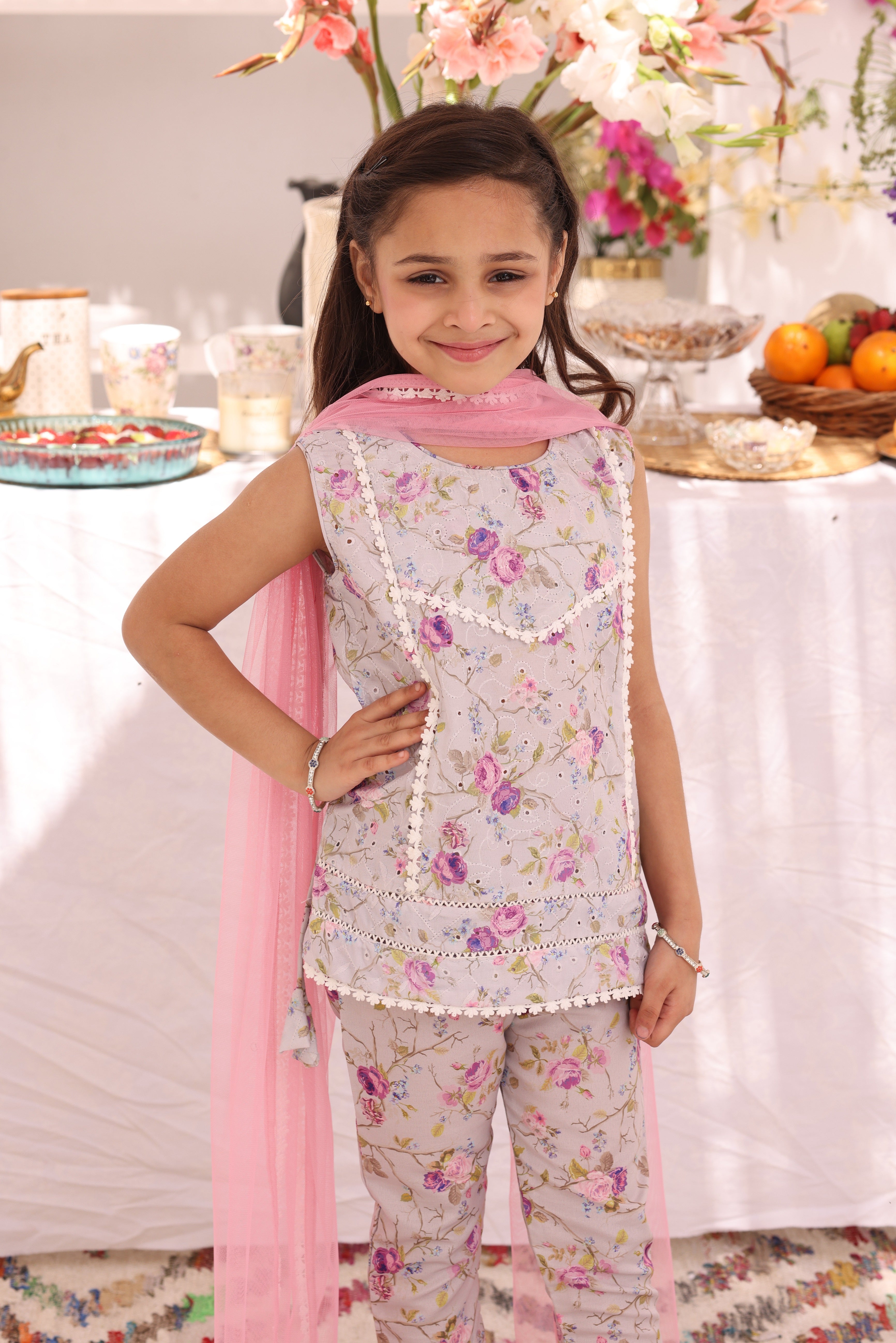 Floral Printed Lawn Chicken Kari 3pc Suit | ZEB | S3288