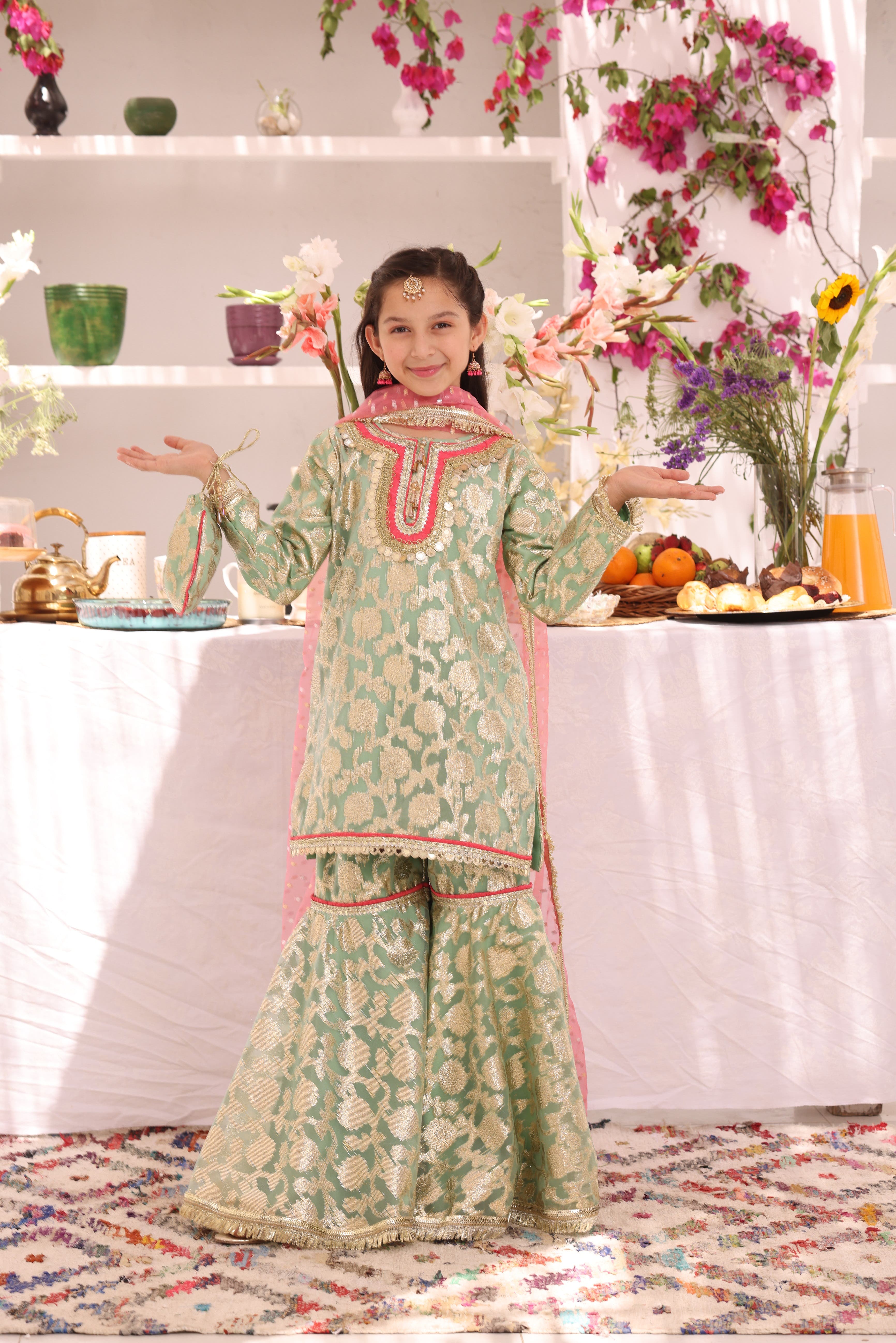 SANA'S organza gharara suit Pakistan occasion wear