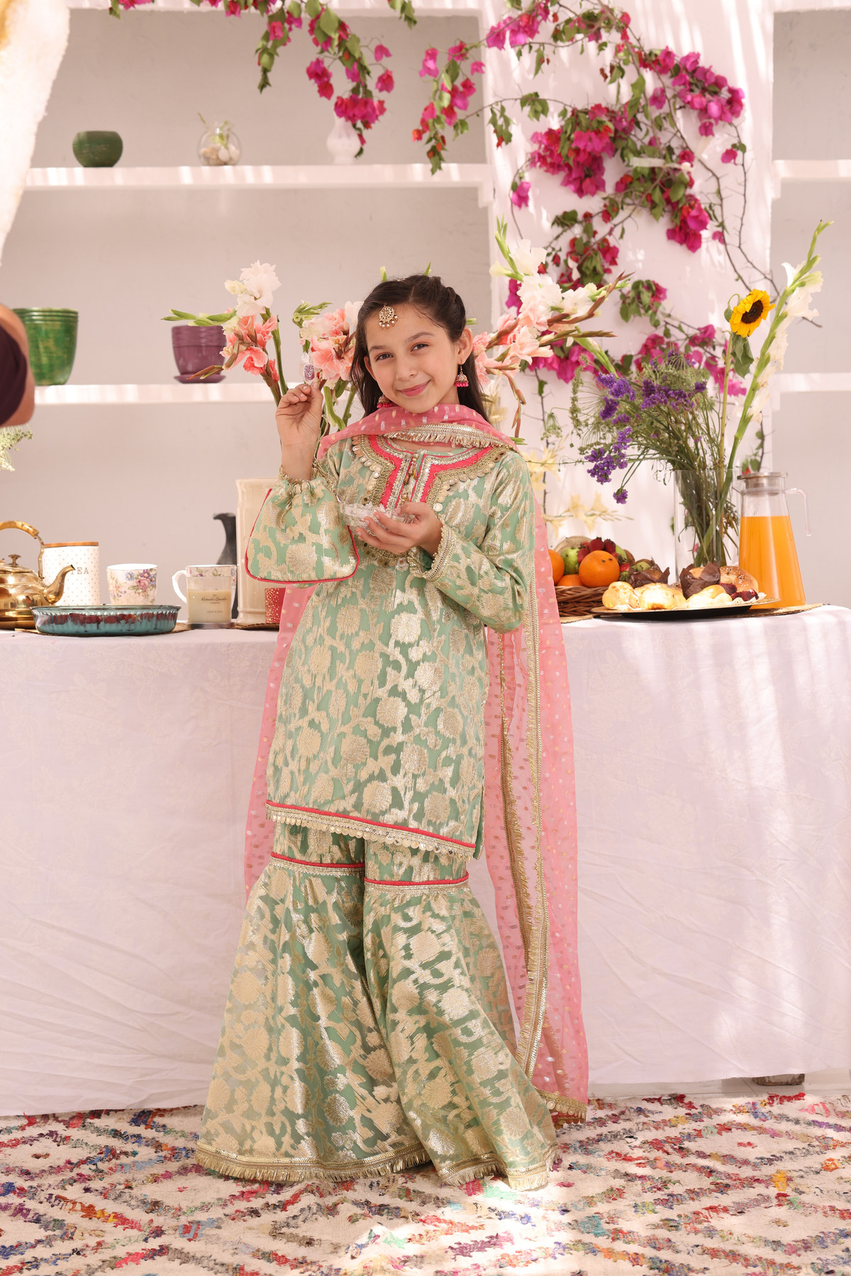 SANA'S organza gharara suit Pakistan occasion wear