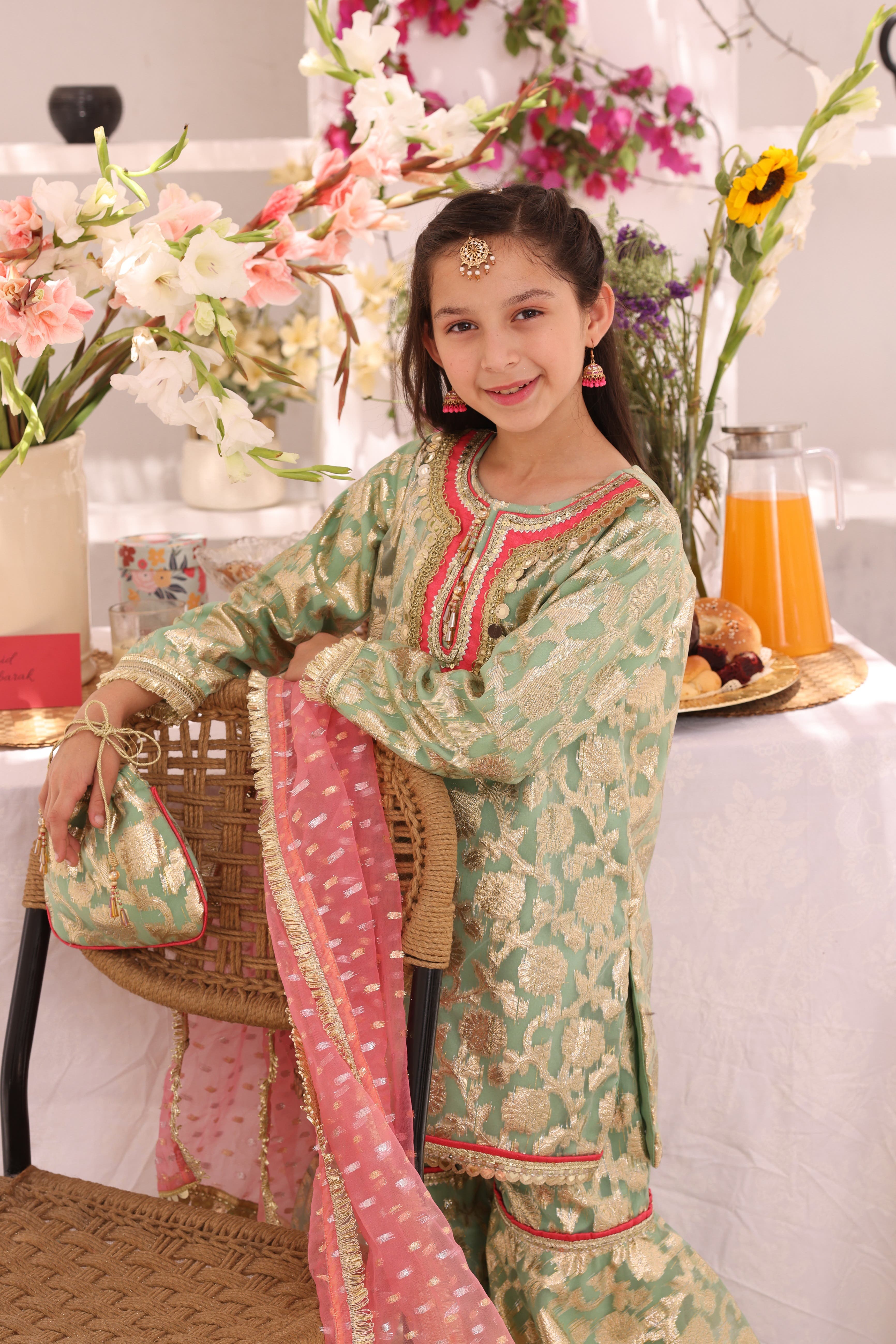 SANA'S organza gharara suit Pakistan occasion wear