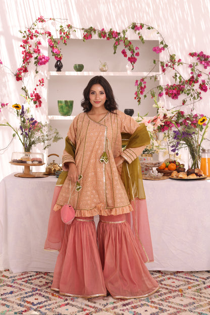 Cotton Lorex & Mesuri Gharara Suit | ZEB | G123283
