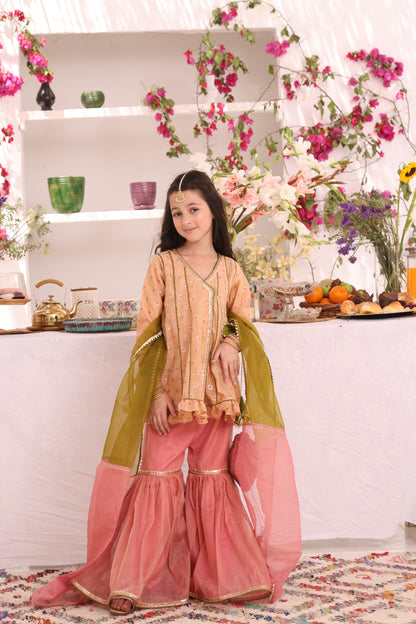 Cotton Lorex & Mesuri Gharara Suit | ZEB | G3283