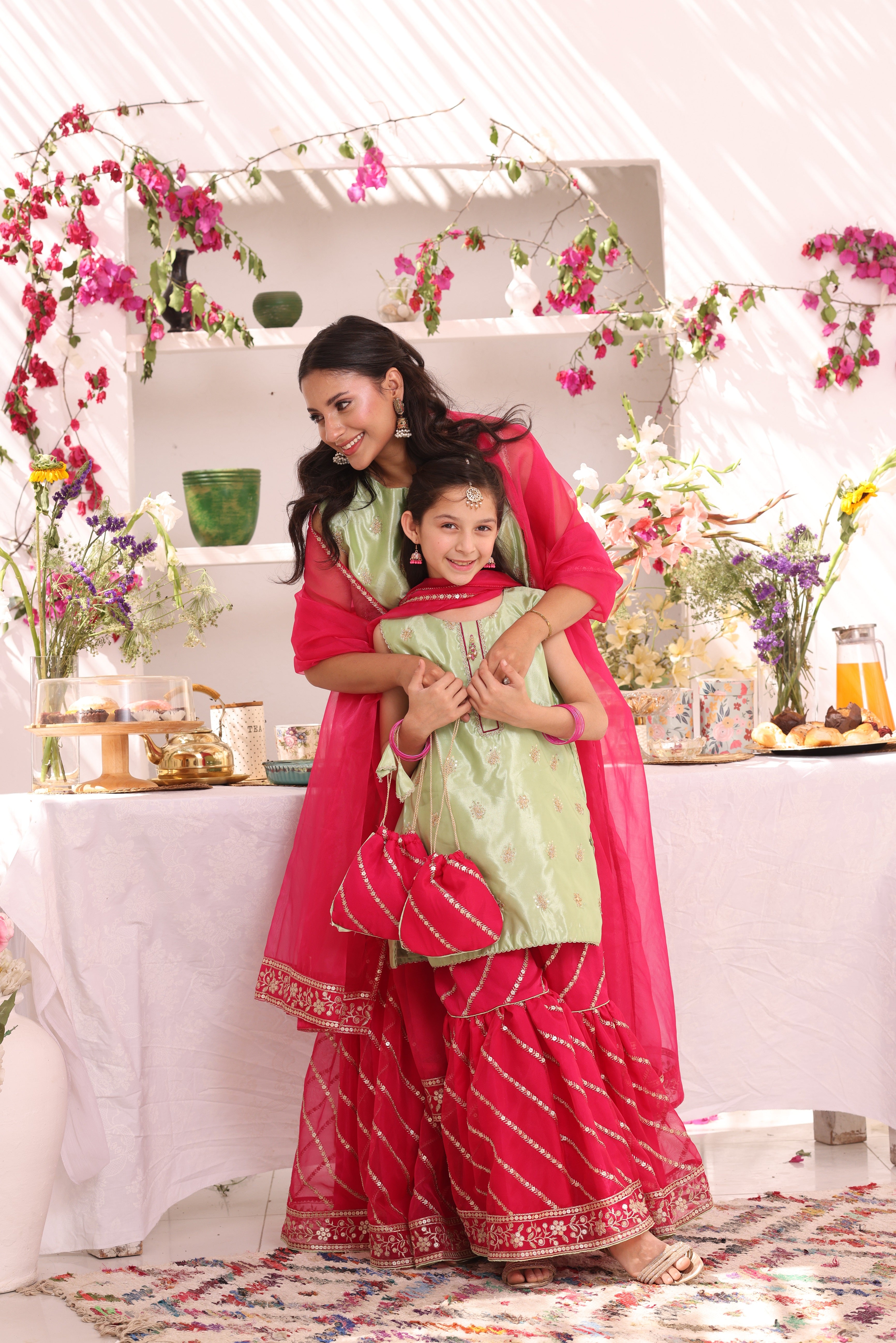 Embroidered Cotton Silk & Organza Gharara Suit | ZEB | G123286