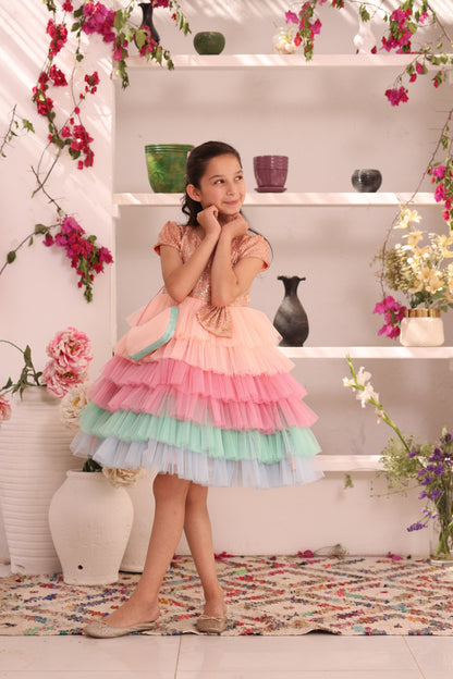 Sequins & Net Multi Layers Frock | Eid Edit '26 | F2367