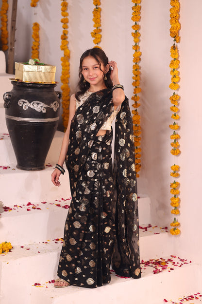 Lorex Jacquard Organza Saree | SHENDI | SR202368-G