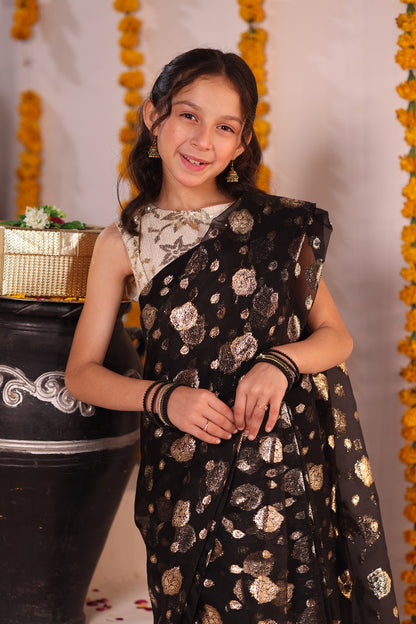 Lorex Jacquard Organza Saree | SHENDI | SR202368-G