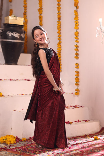Moonlight and Sequins Saree | SHENDI | SR202386-G